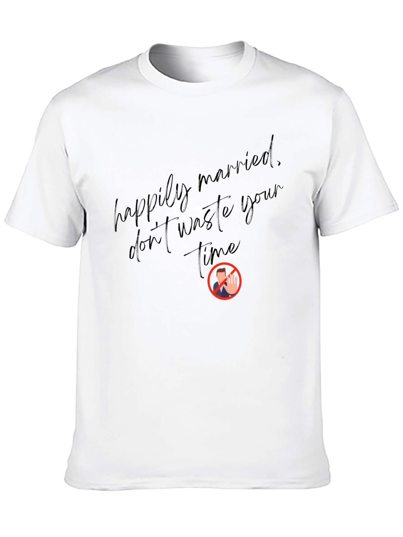 Happily Married Black Graphic Tee
