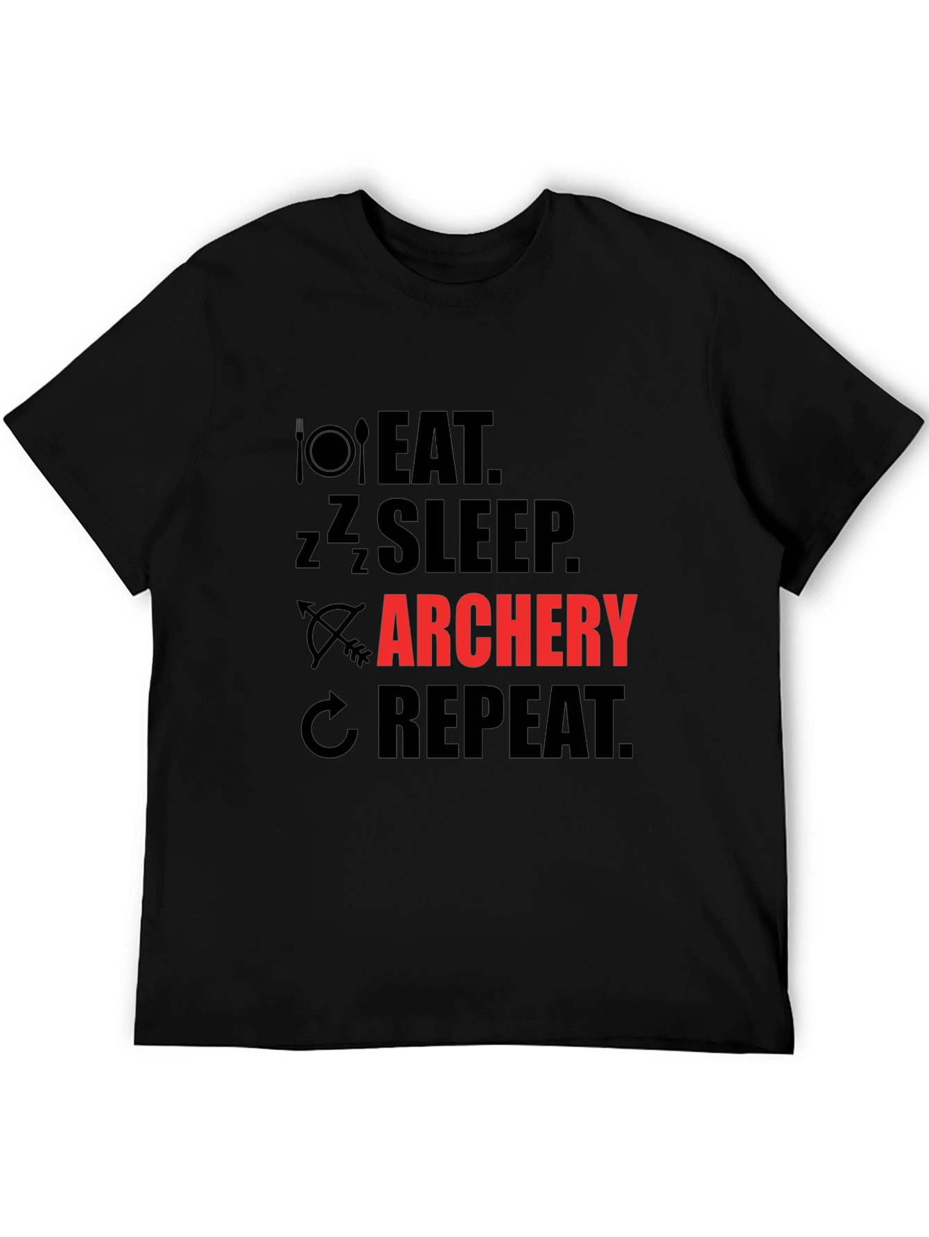 Eat Sleep Archery Repeat Graphic T-Shirt
