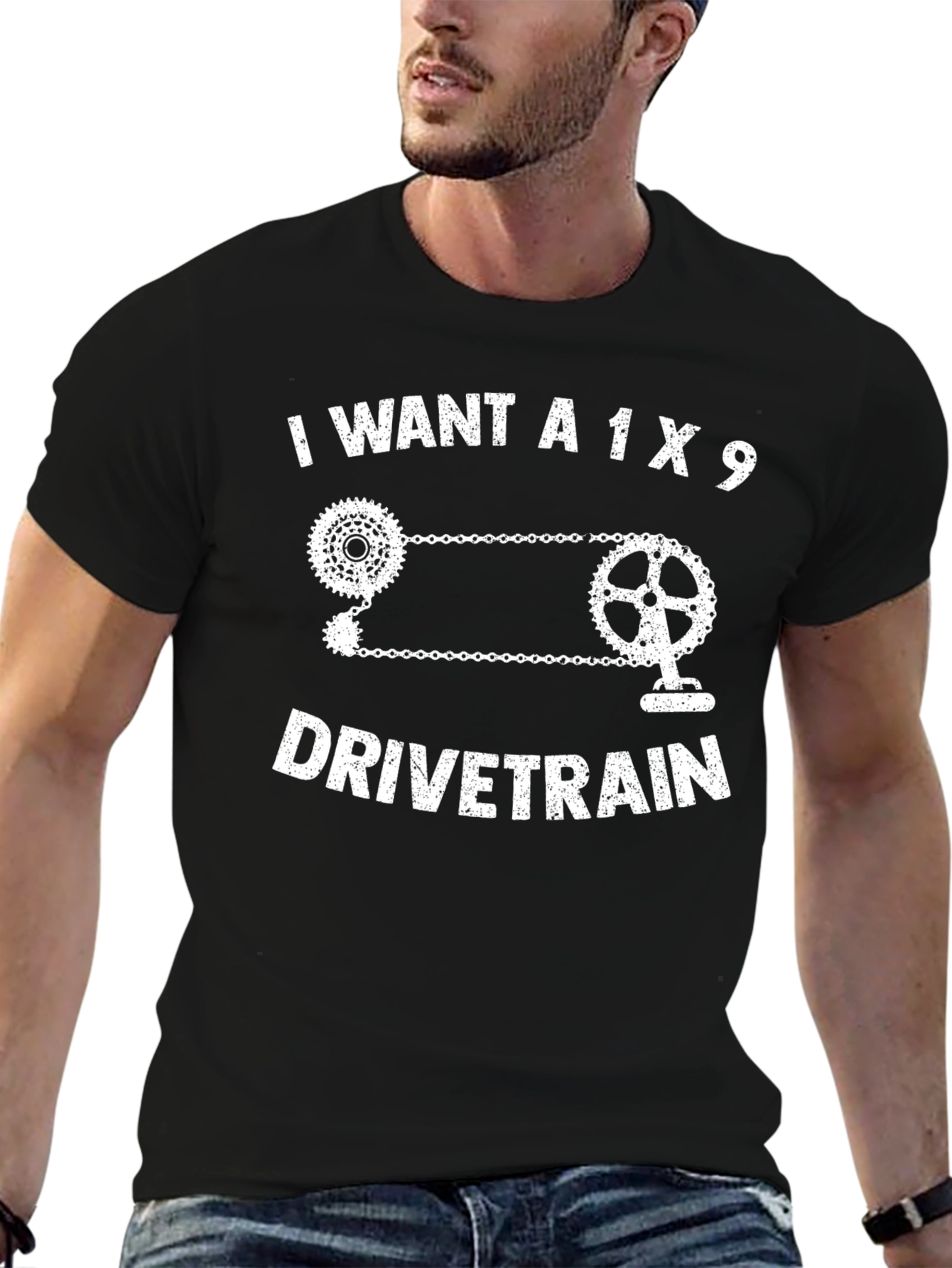 1x9 Drivetrain T-Shirt - Cycling Enthusiast Tee
