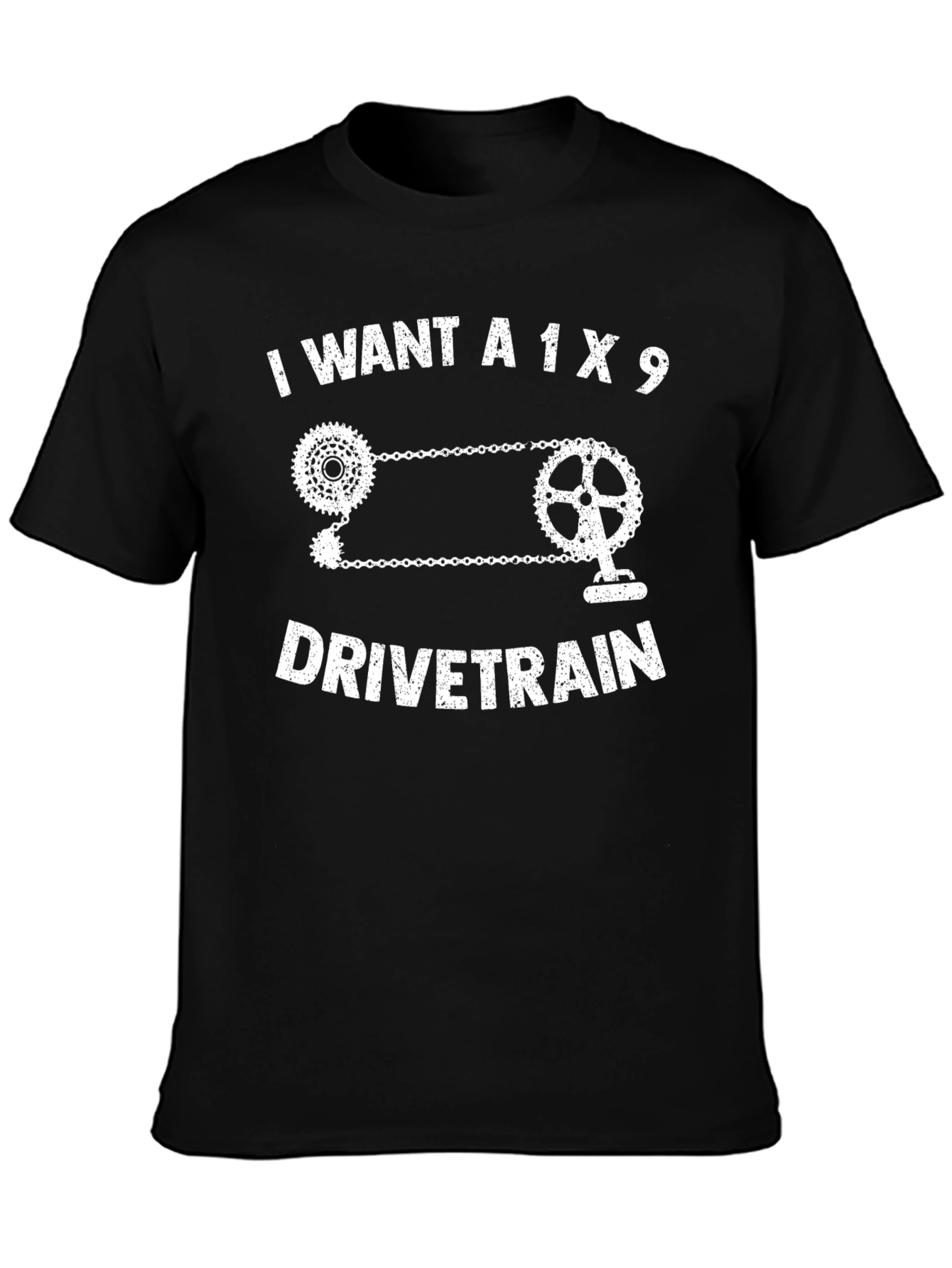 1x9 Drivetrain T-Shirt - Cycling Enthusiast Tee