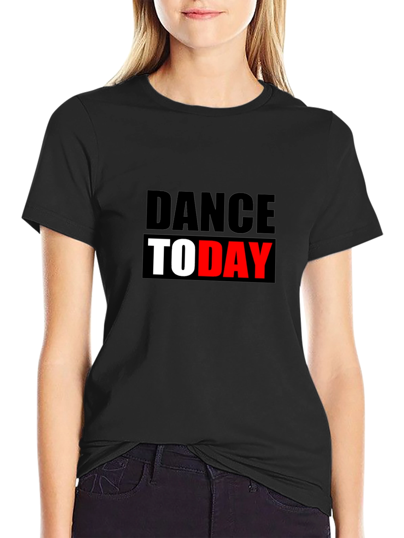 Dance Today Graphic Tee - Black Cotton T-Shirt