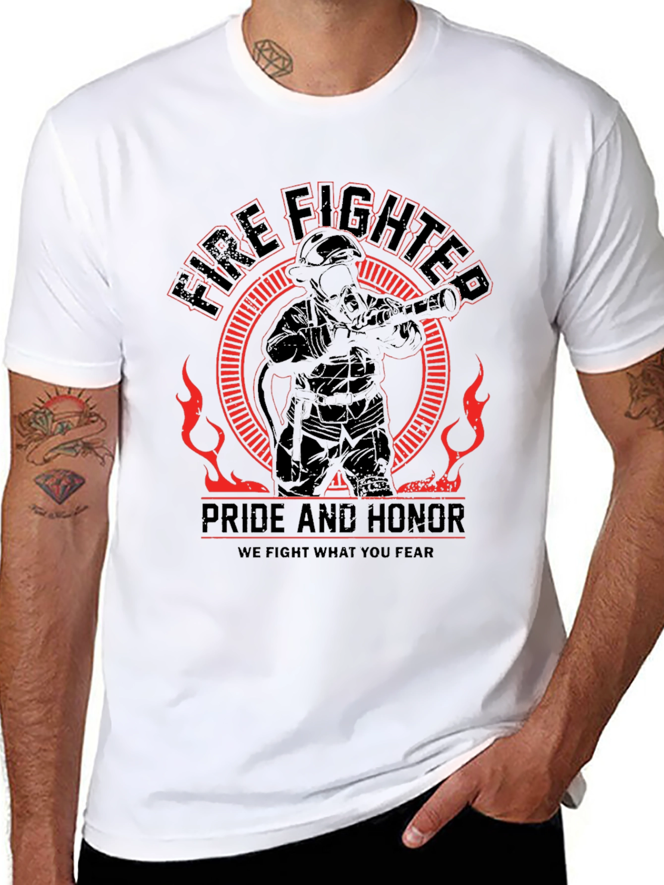 Firefighter Pride Honor Graphic T-Shirt
