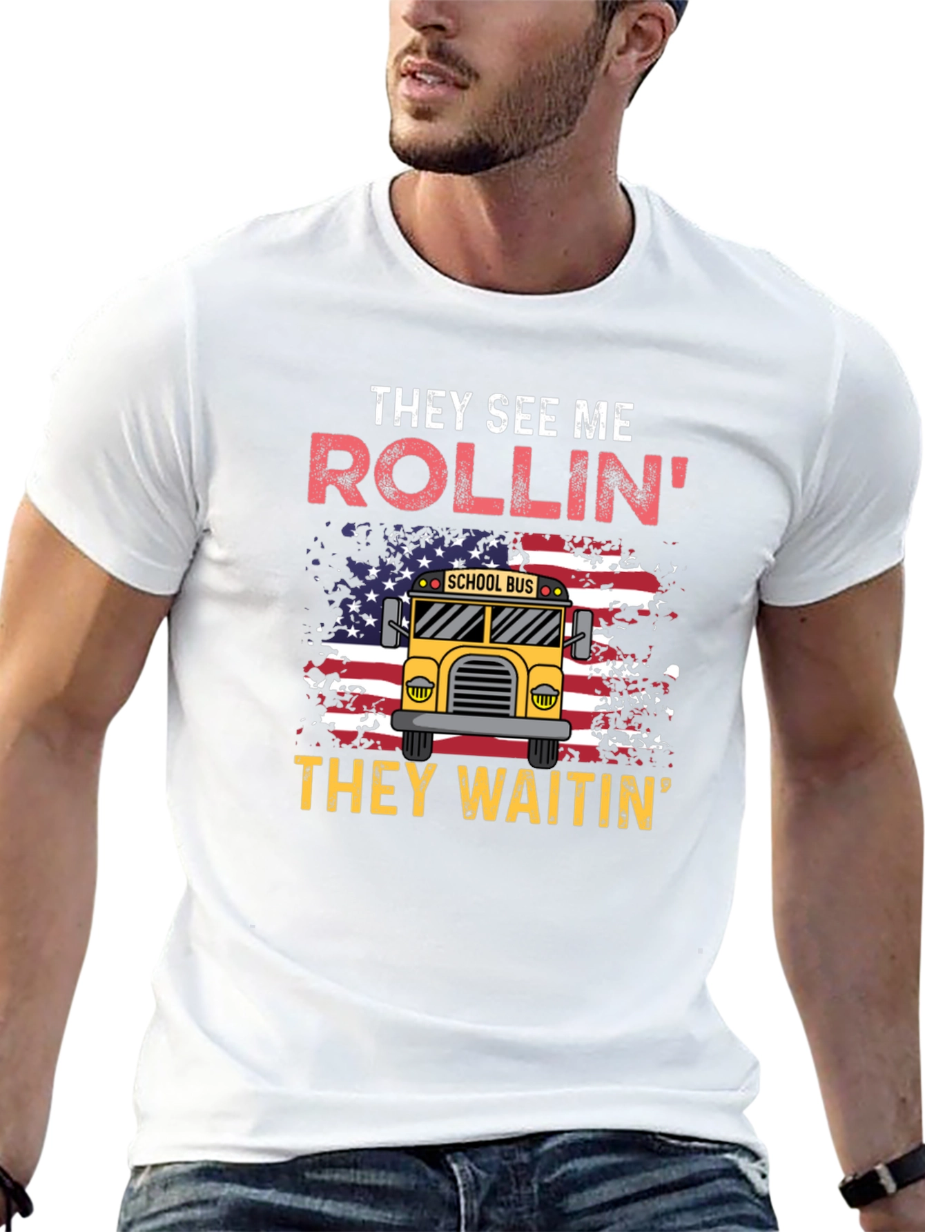 They See Me Rollin T-Shirt School Bus