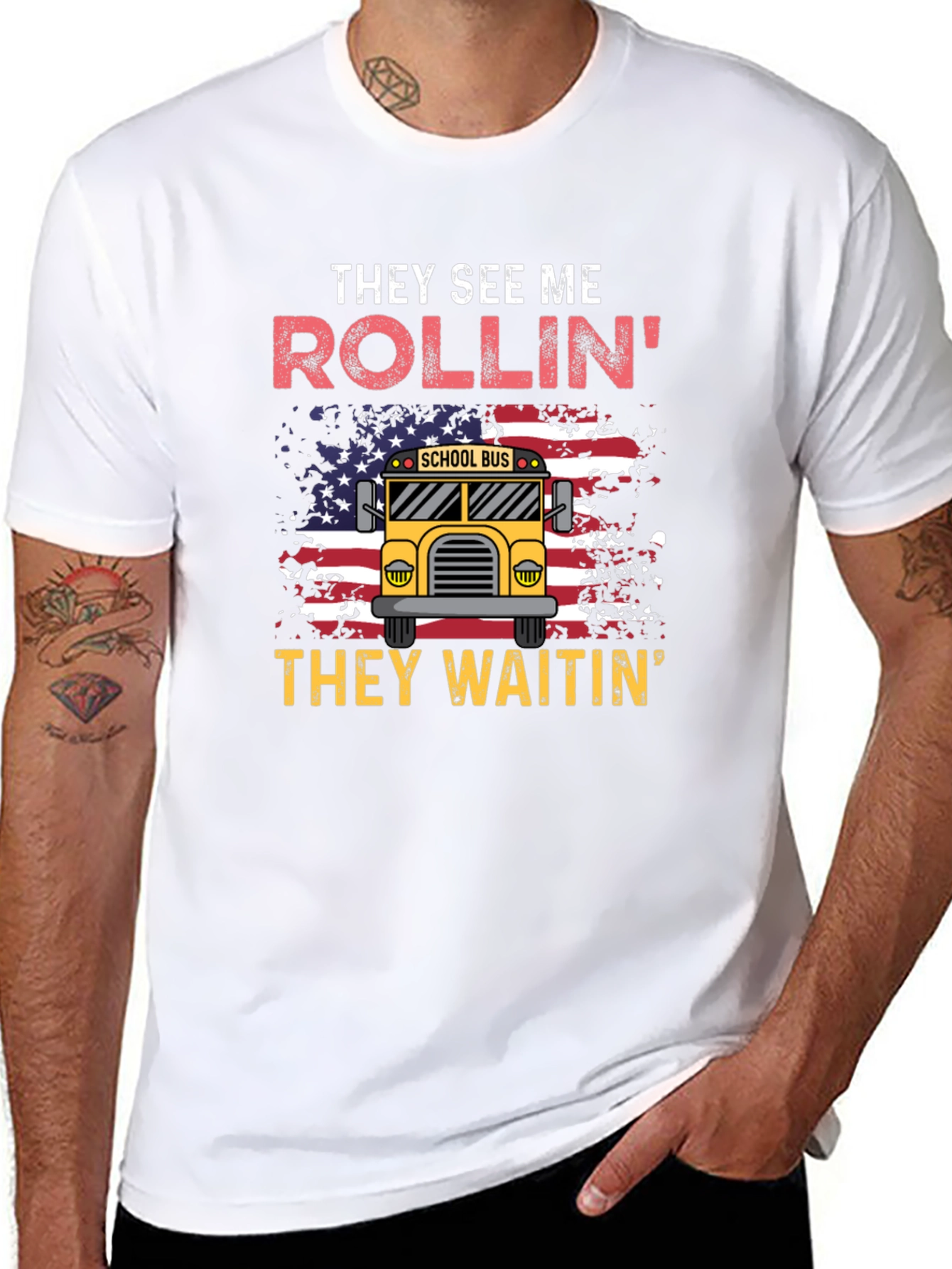 They See Me Rollin T-Shirt School Bus