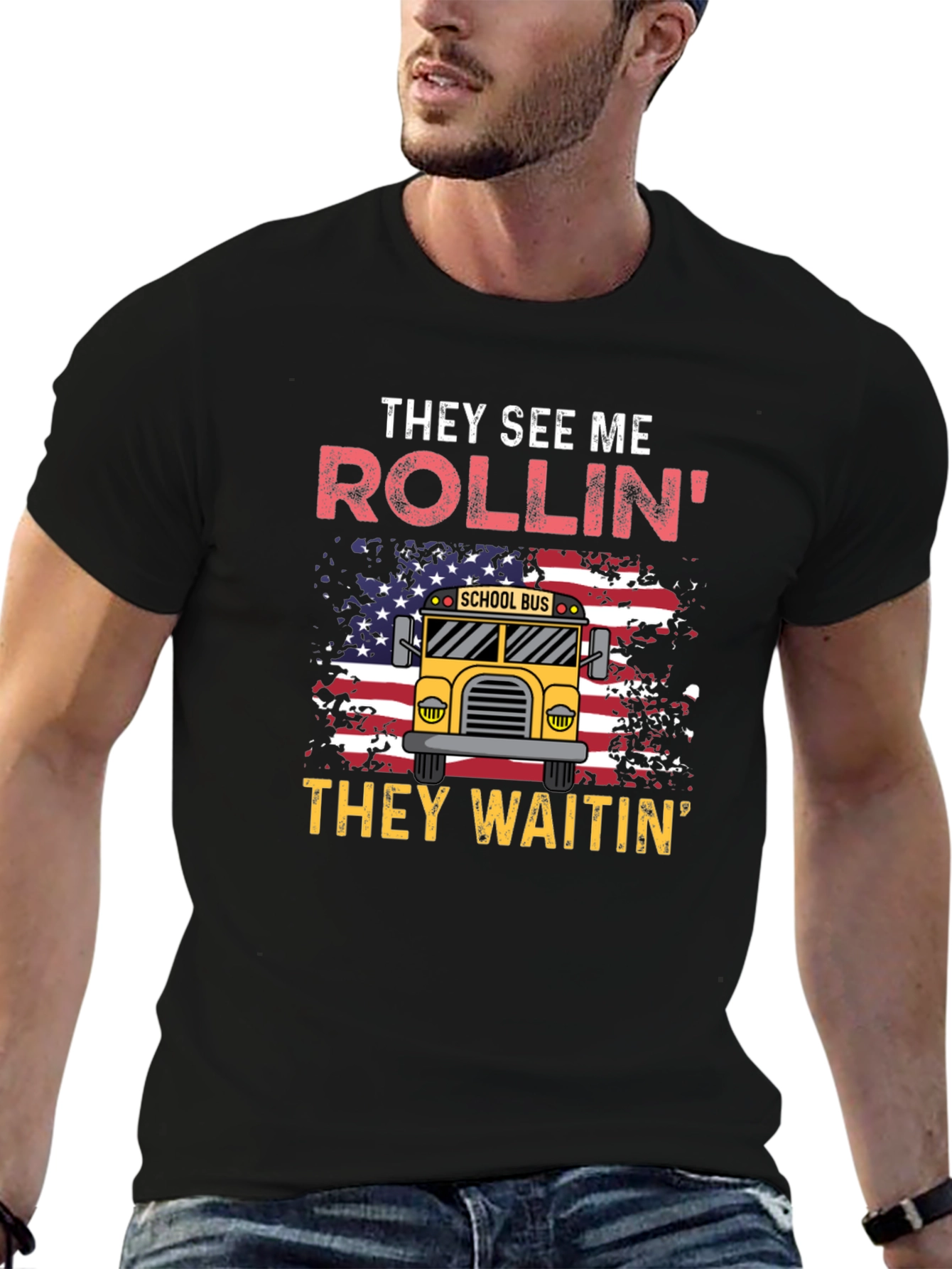 They See Me Rollin T-Shirt School Bus