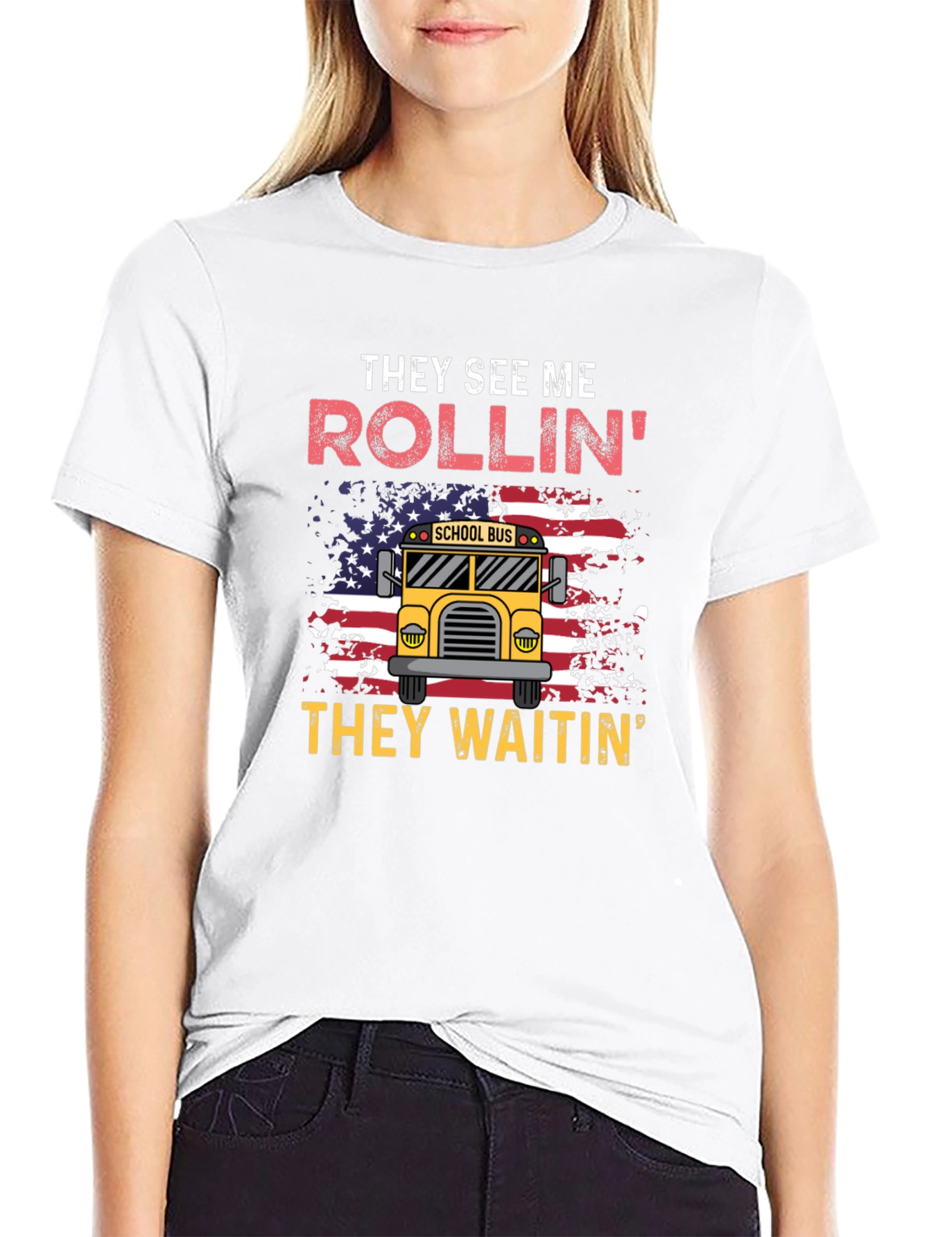 They See Me Rollin T-Shirt School Bus