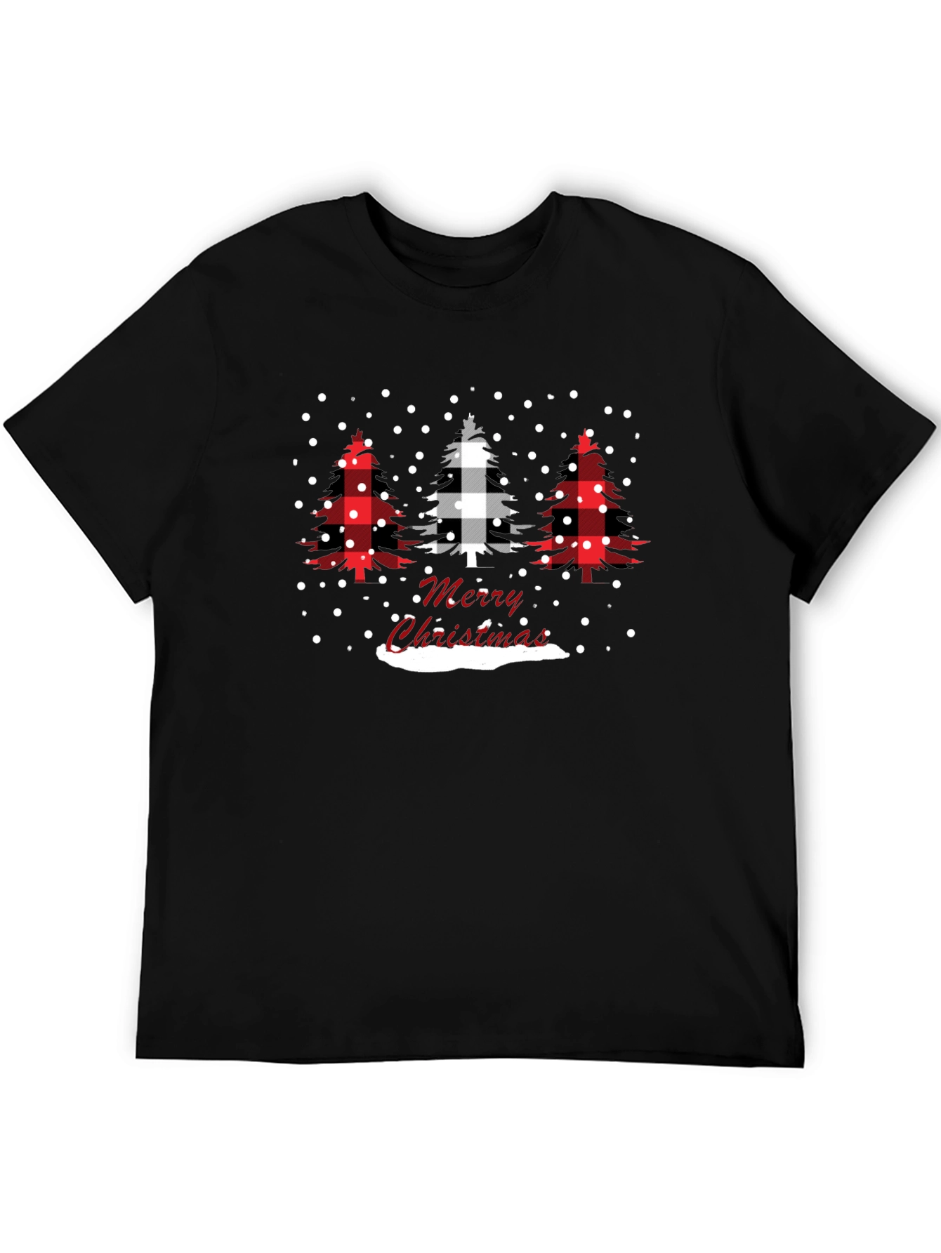 Merry Christmas Buffalo Plaid Tree T-Shirt