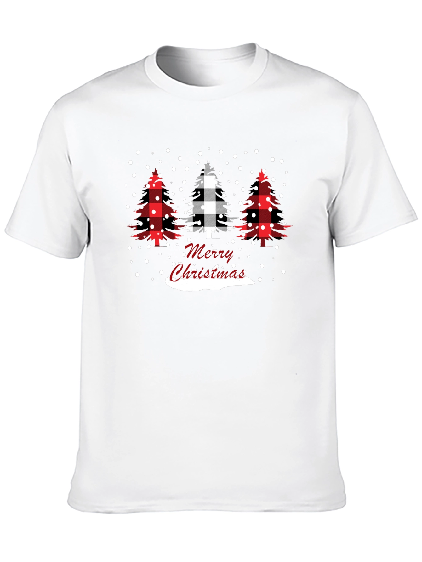 Merry Christmas Buffalo Plaid Tree T-Shirt