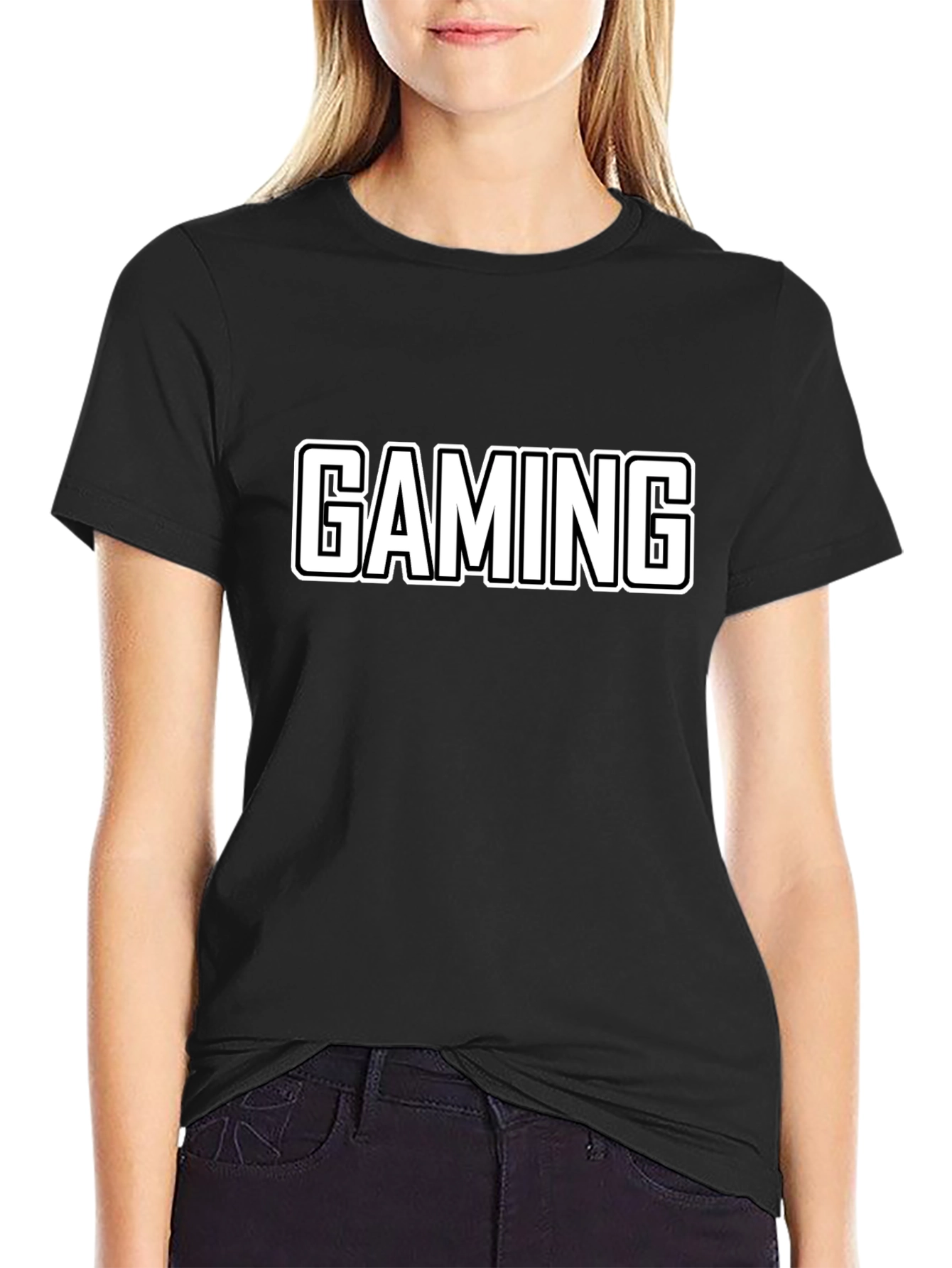 Gaming T-Shirt - Black Cotton Graphic Tee