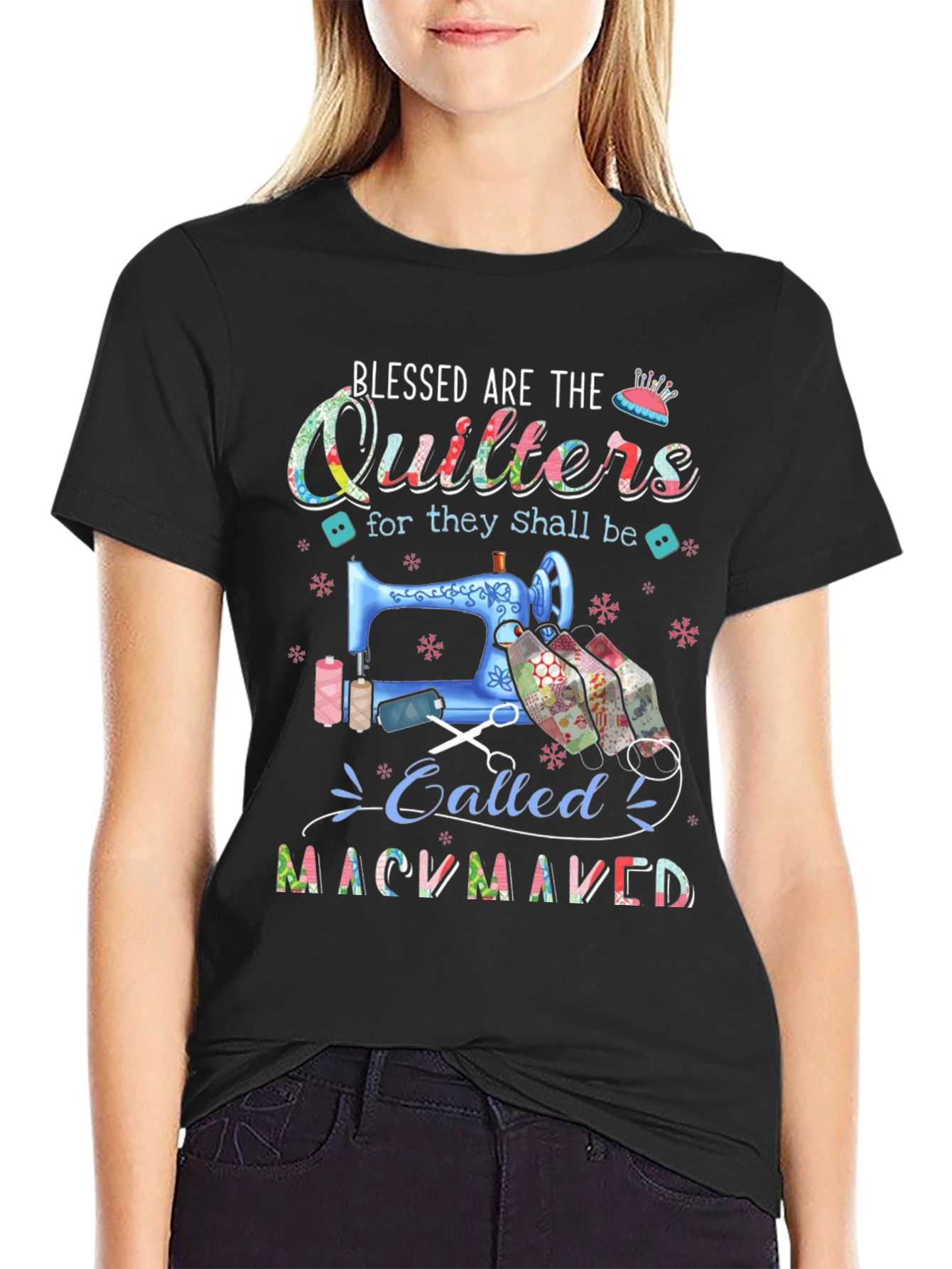 Blessed Quilters T-Shirt for Craft Lovers