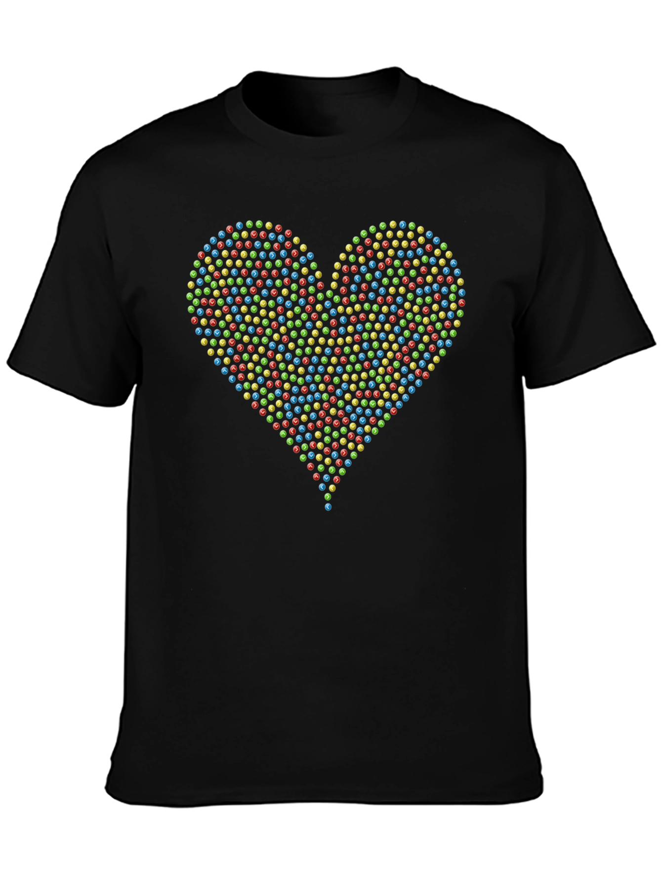 Candy Heart Tee - Sweet & Stylish Black T-Shirt