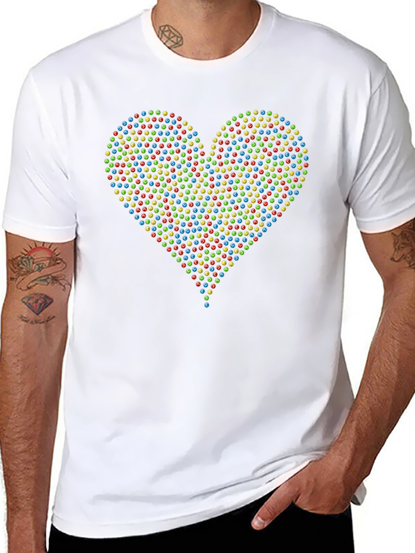 Candy Heart Tee - Sweet & Stylish Black T-Shirt