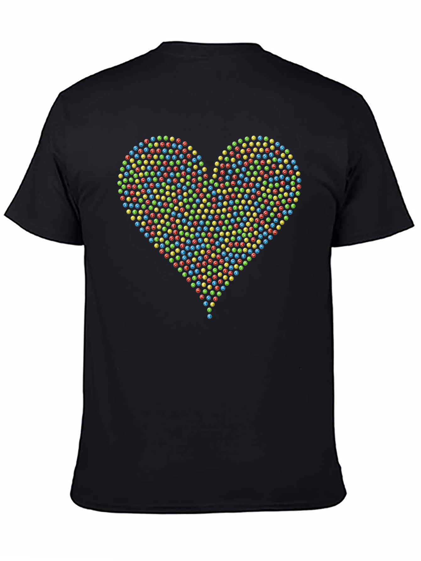 Candy Heart Tee - Sweet & Stylish Black T-Shirt