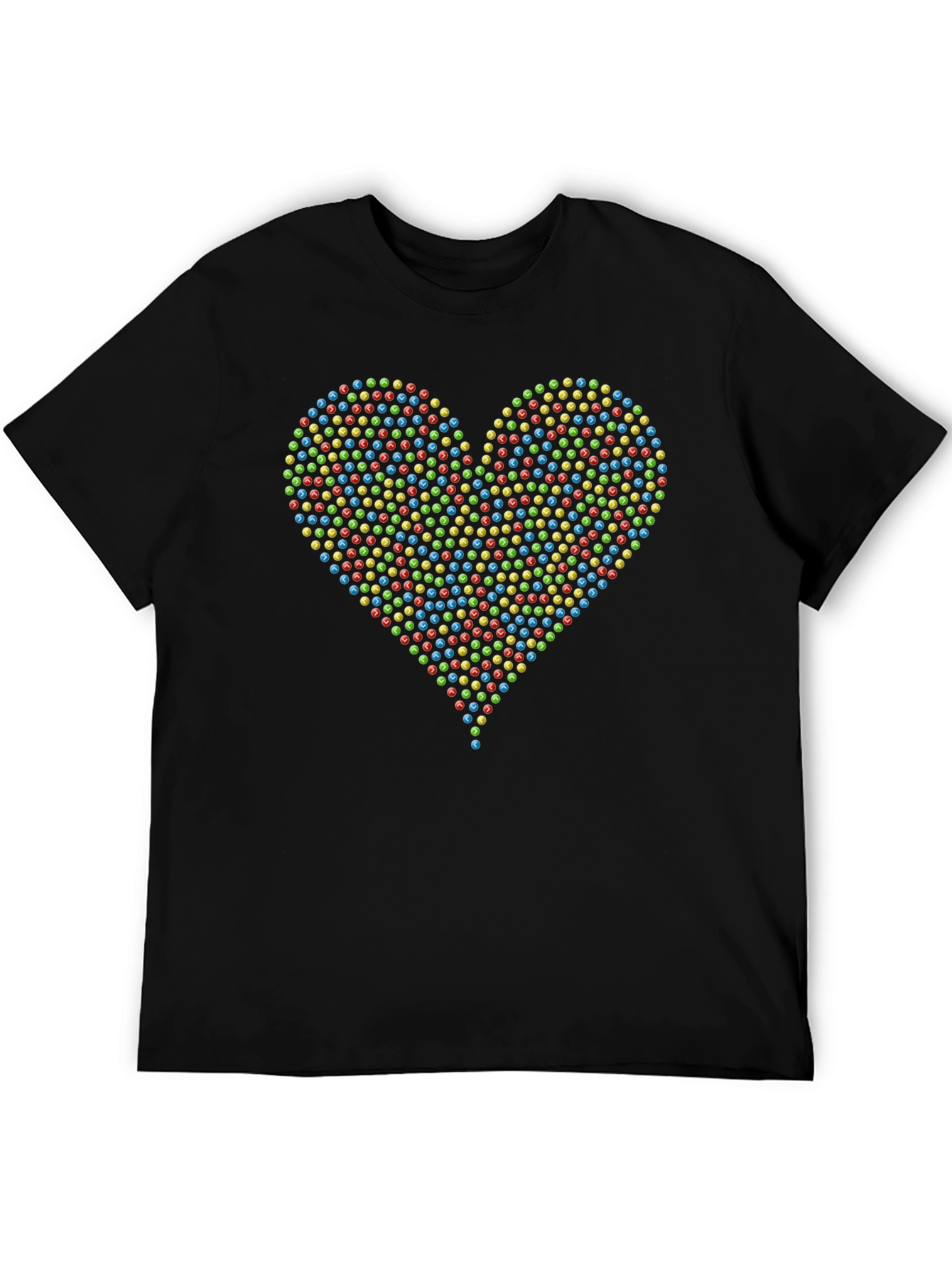 Candy Heart Tee - Sweet & Stylish Black T-Shirt