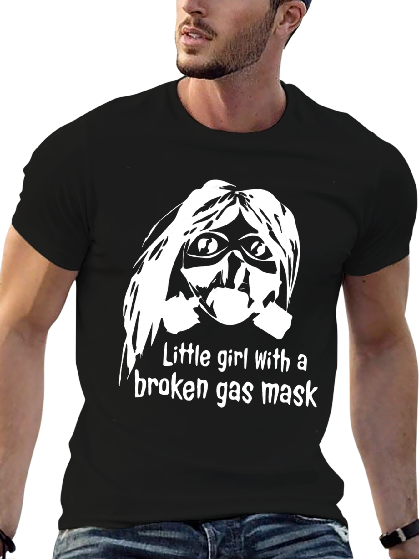 Broken Gas Mask T-Shirt - Unique Graphic Tee