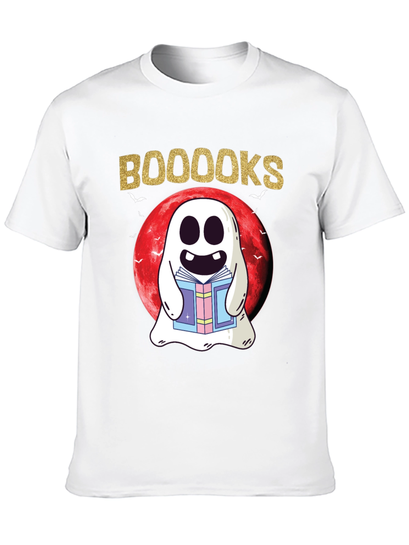 Booooks T-Shirt: Spooky Reading Ghost