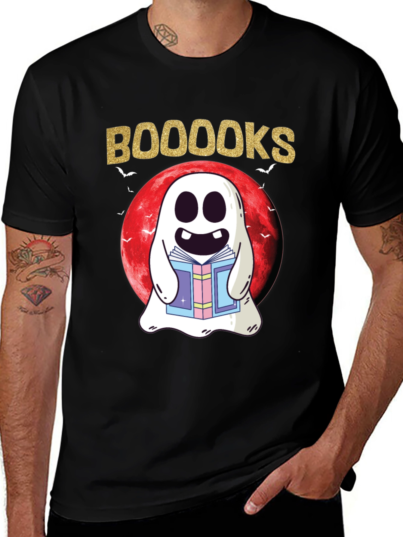 Booooks T-Shirt: Spooky Reading Ghost