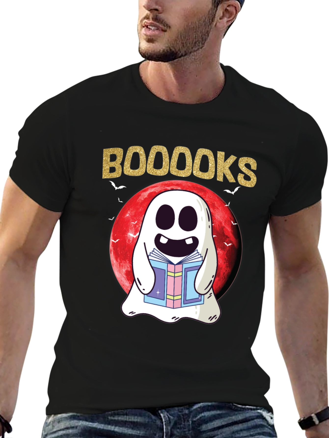 Booooks T-Shirt: Spooky Reading Ghost