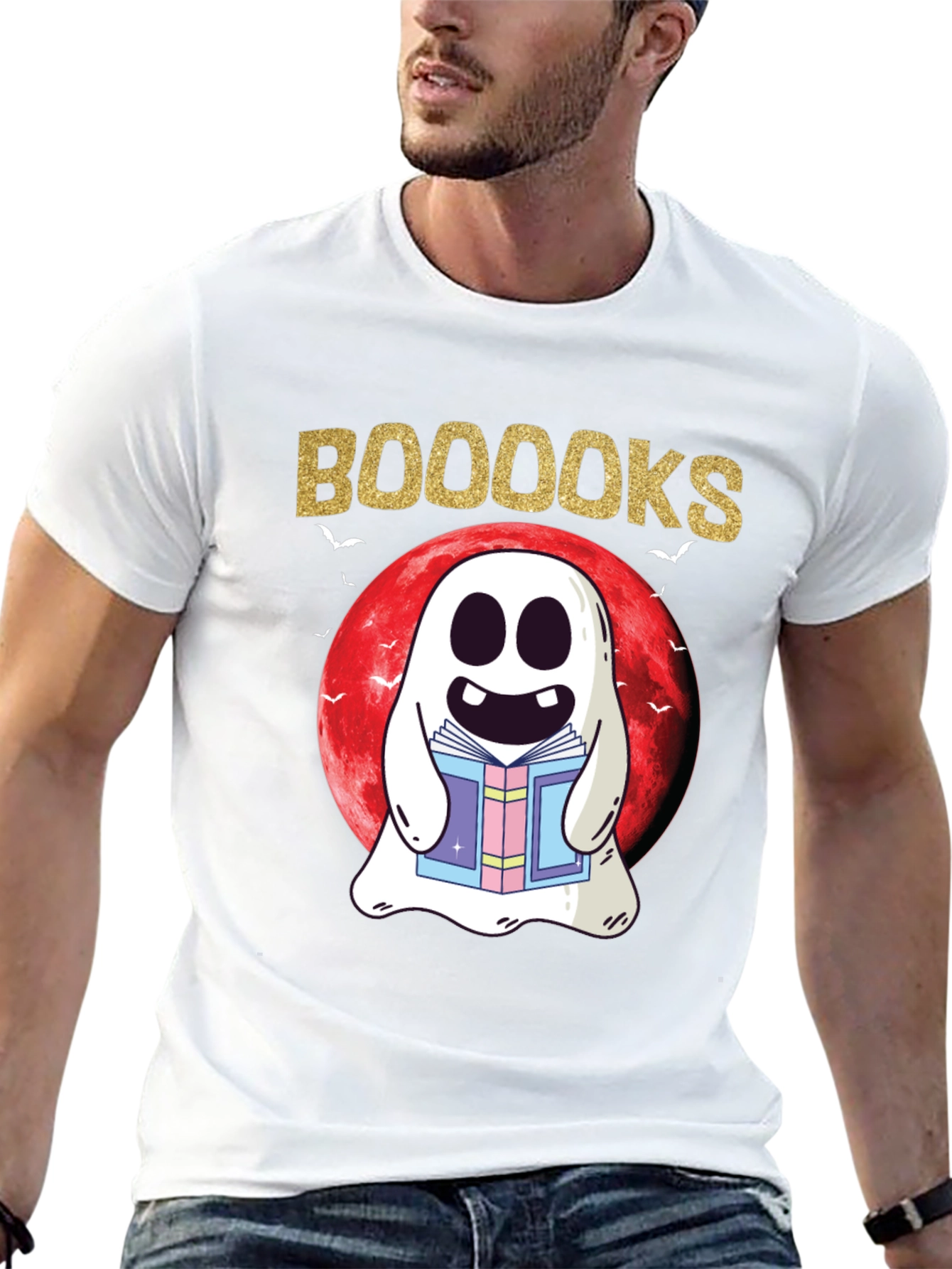 Booooks T-Shirt: Spooky Reading Ghost