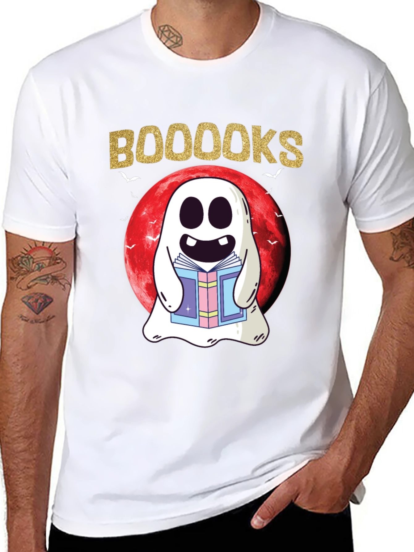 Booooks T-Shirt: Spooky Reading Ghost
