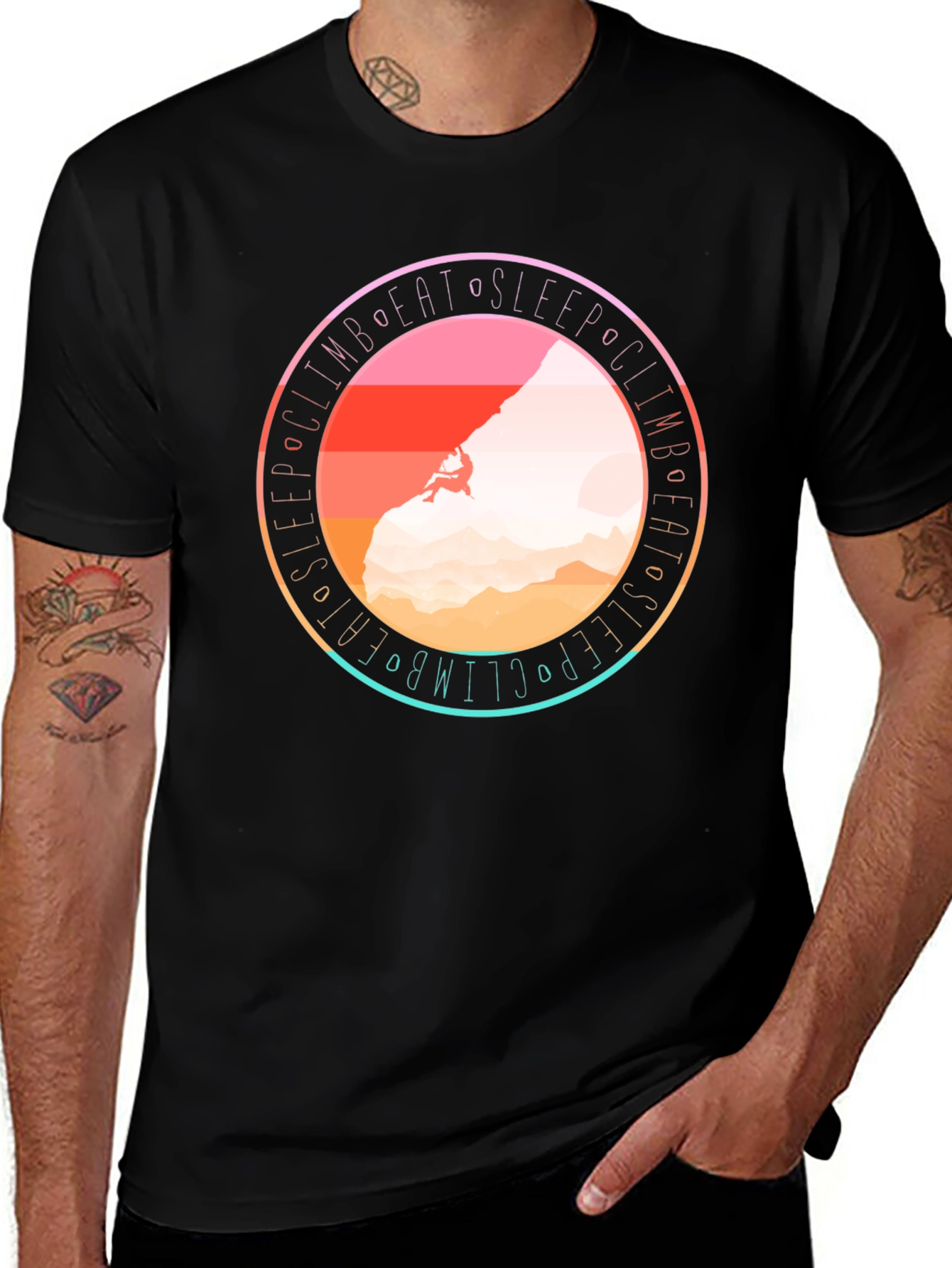 Climb Eat Sleep Graphic Tee