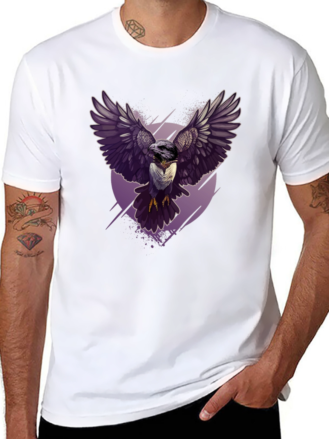 Raven Graphic Tee - Dark Bird Design