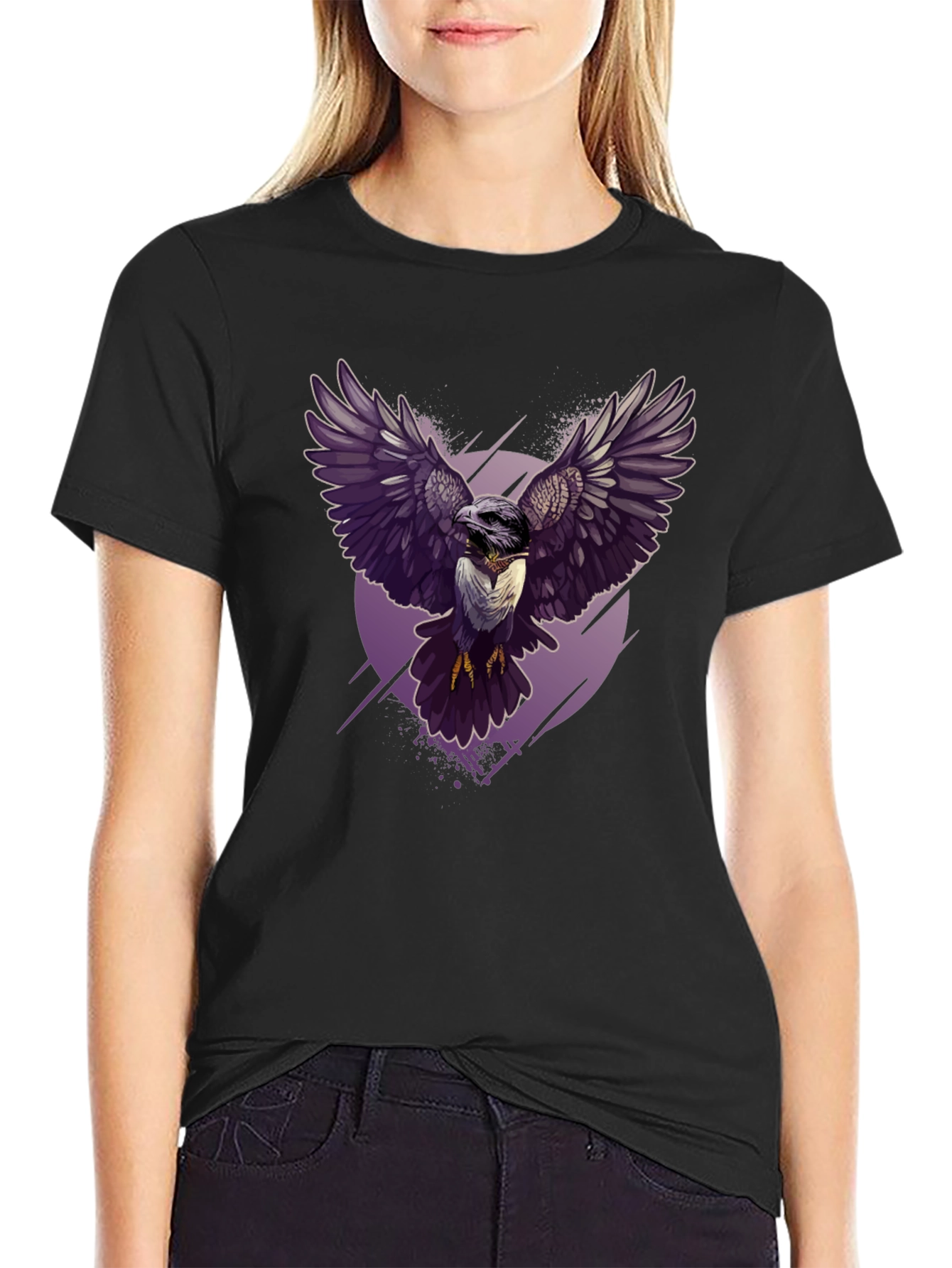 Raven Graphic Tee - Dark Bird Design
