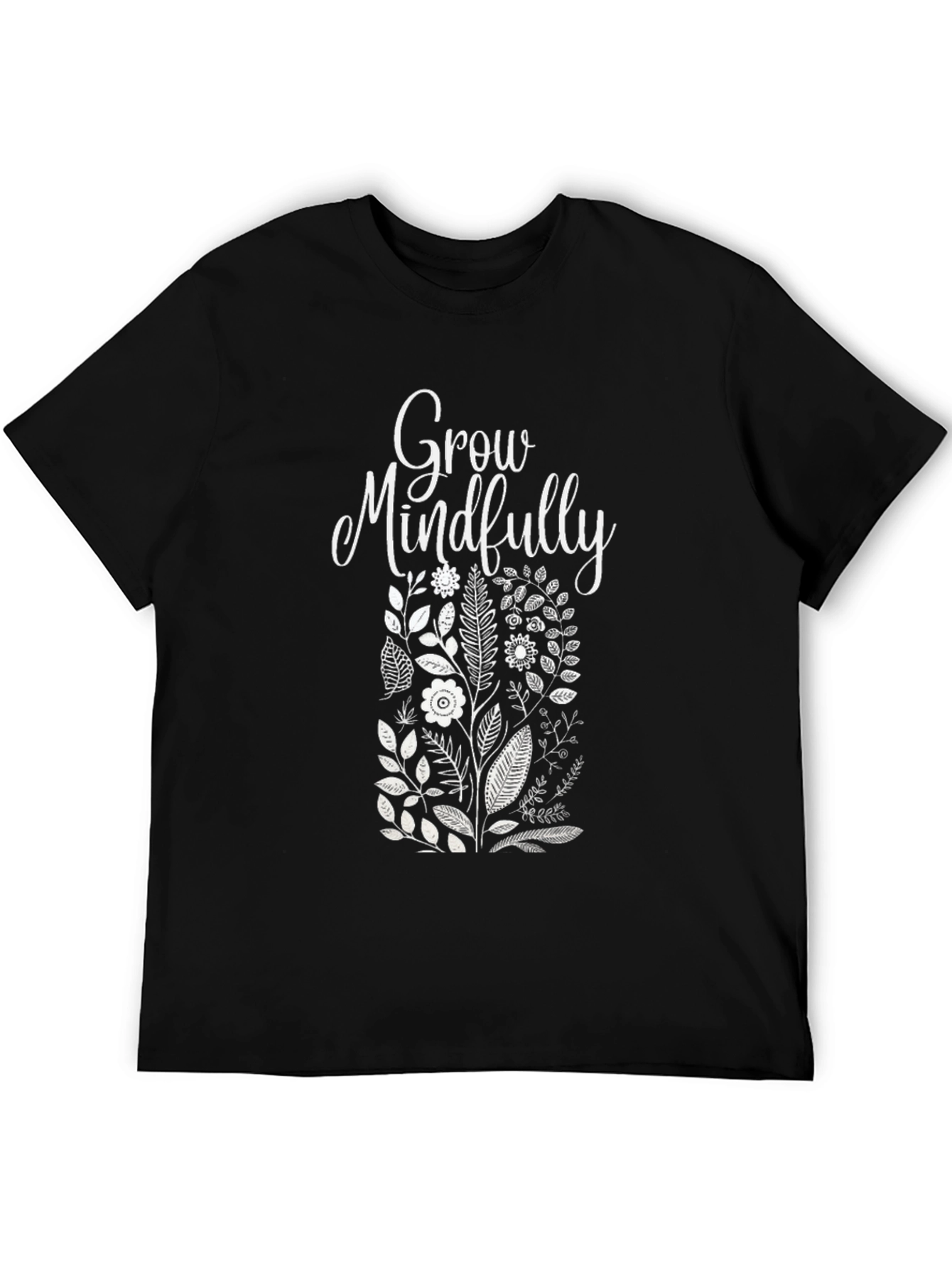 Grow Mindfully Graphic T-Shirt - Black