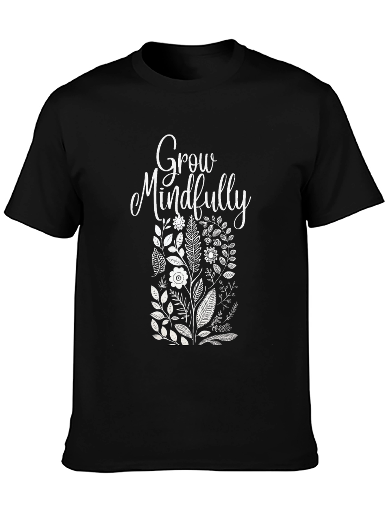 Grow Mindfully Graphic T-Shirt - Black