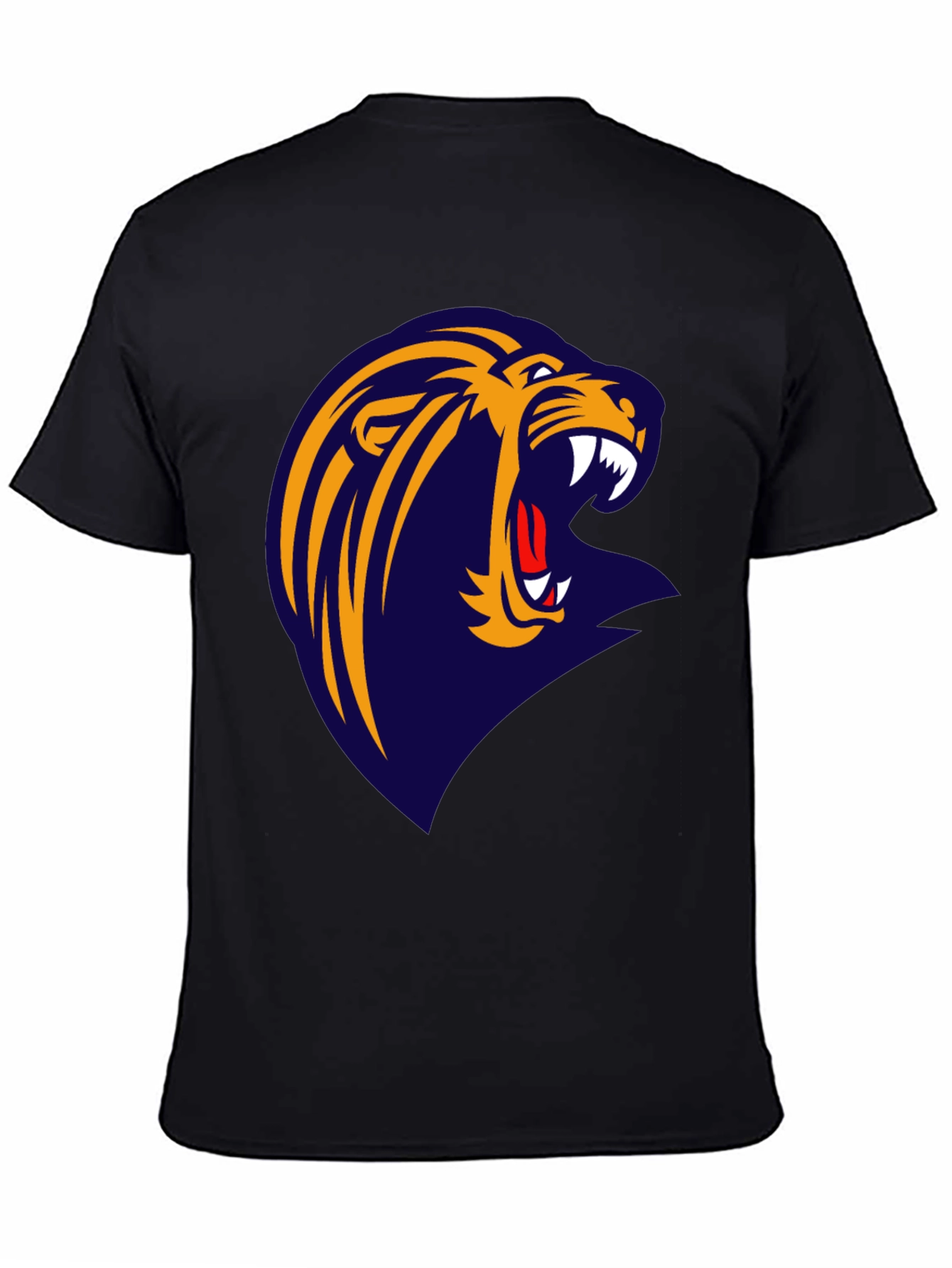 Roaring Lion Graphic Tee - Black Cotton T-Shirt