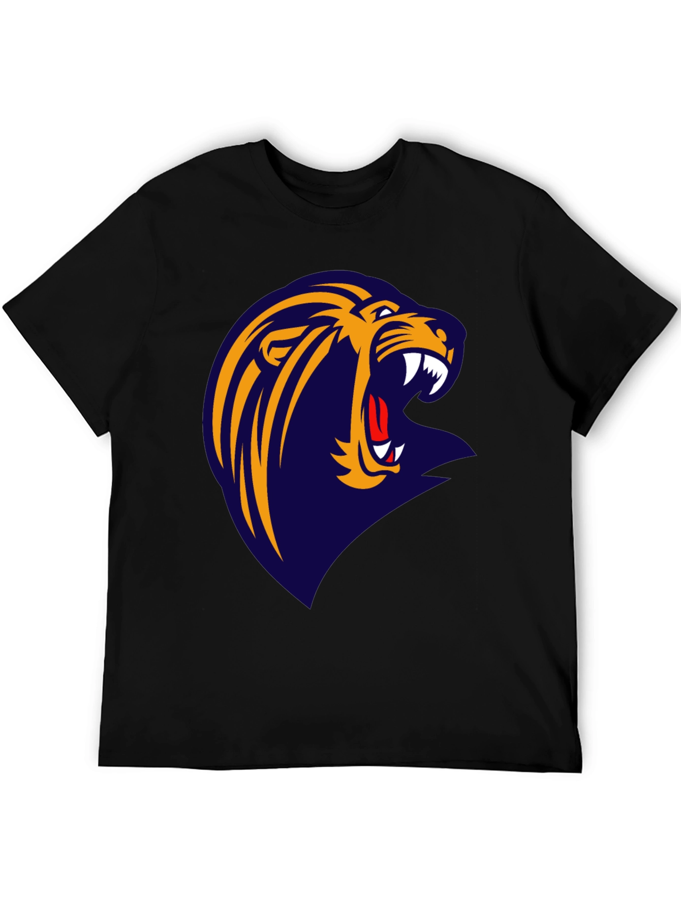 Roaring Lion Graphic Tee - Black Cotton T-Shirt