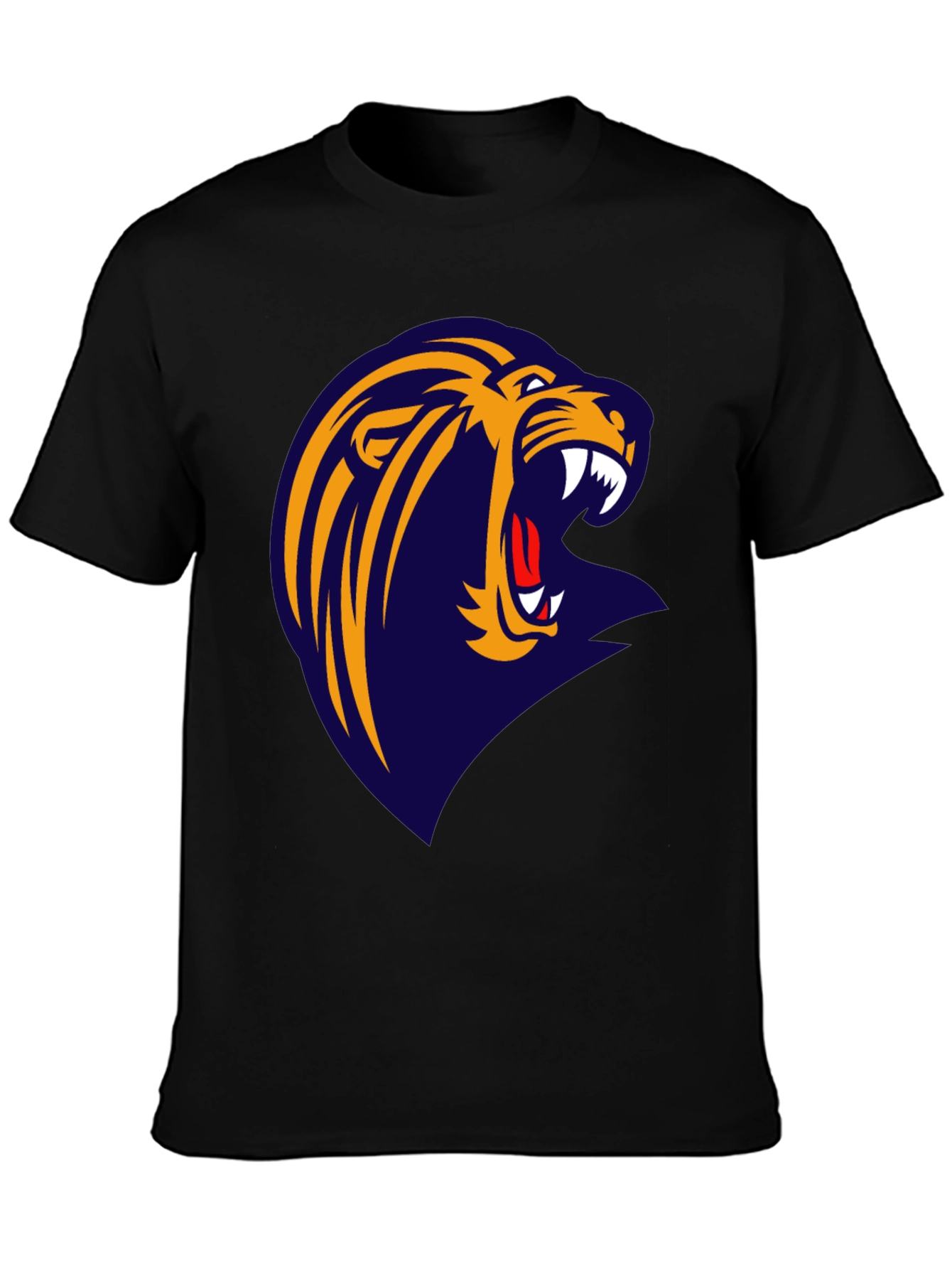 Roaring Lion Graphic Tee - Black Cotton T-Shirt