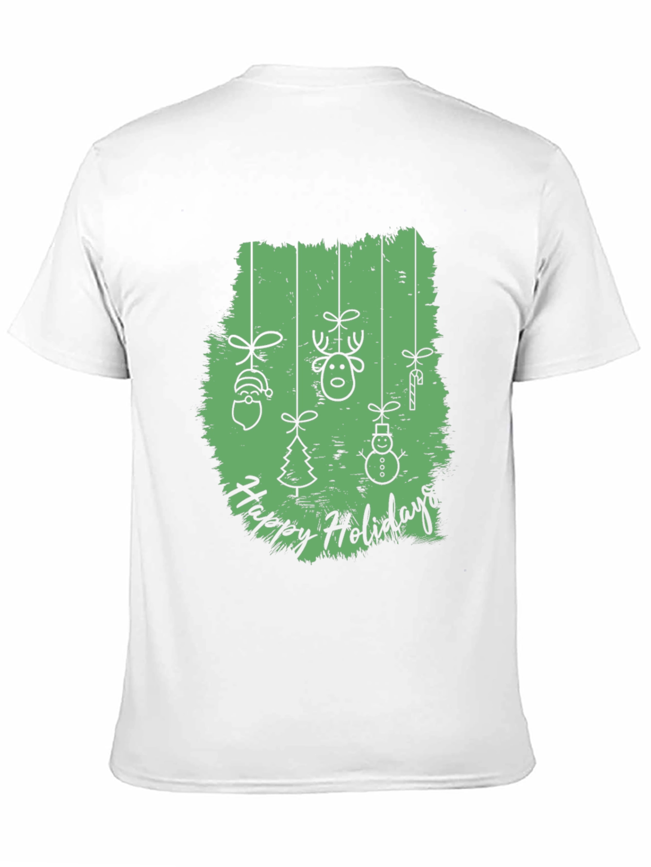 Happy Holidays Graphic Print Crew Neck T-Shirt