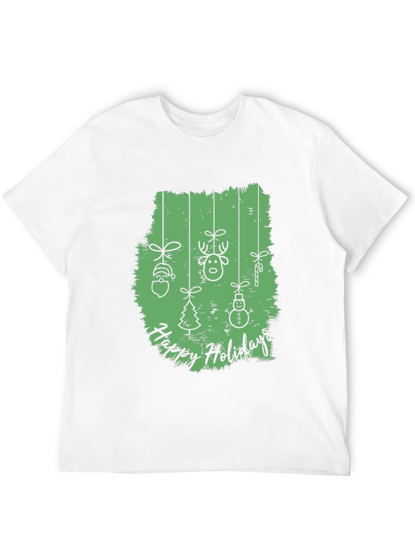 Happy Holidays Graphic Print Crew Neck T-Shirt