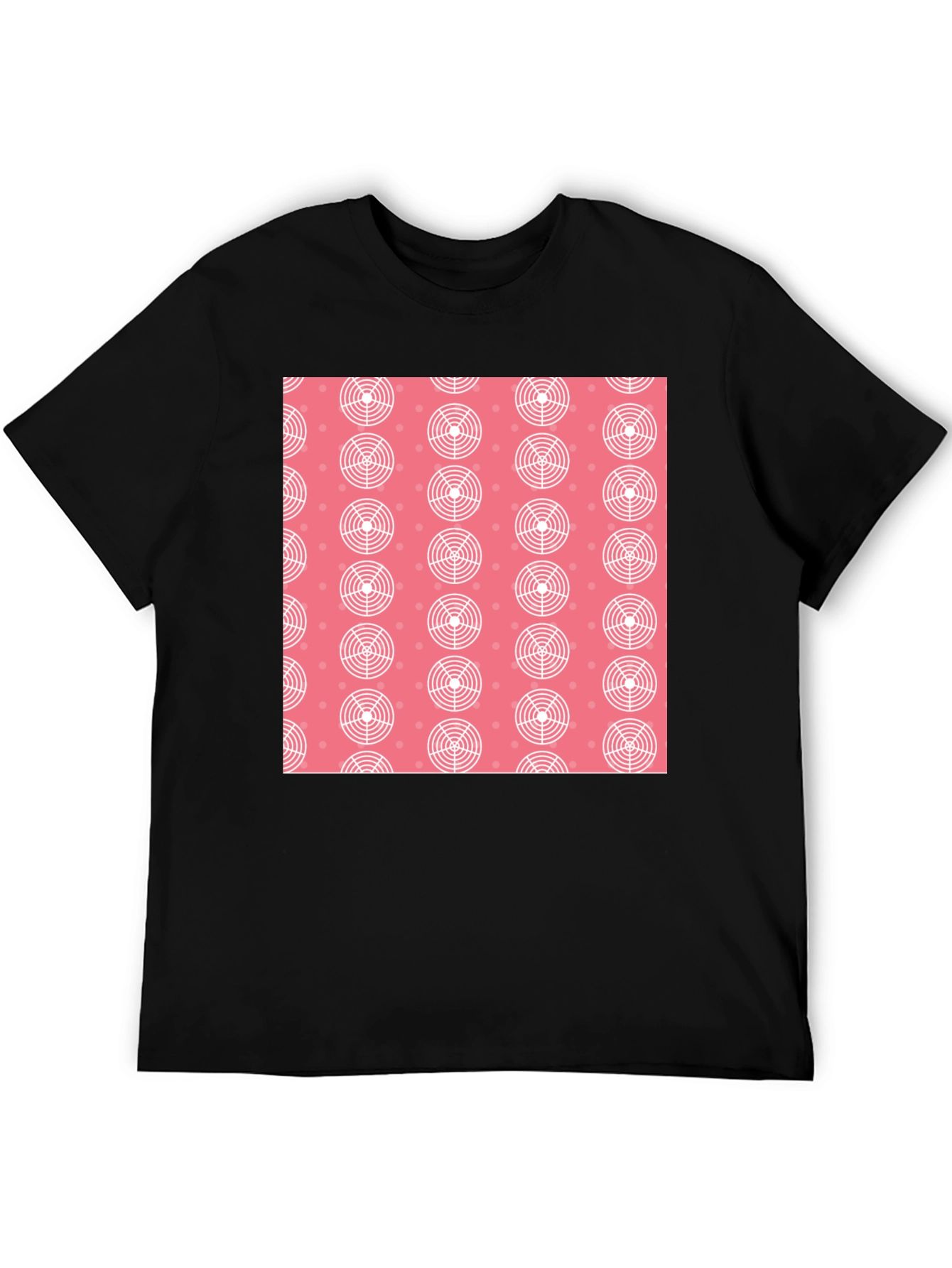 Modern Pattern Black T-Shirt