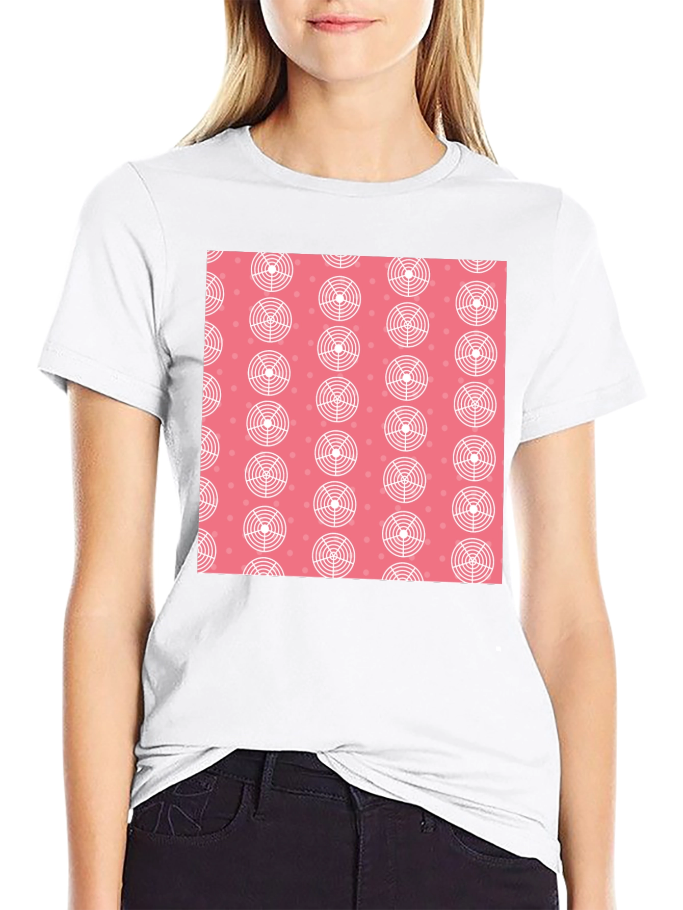 Modern Pattern Black T-Shirt
