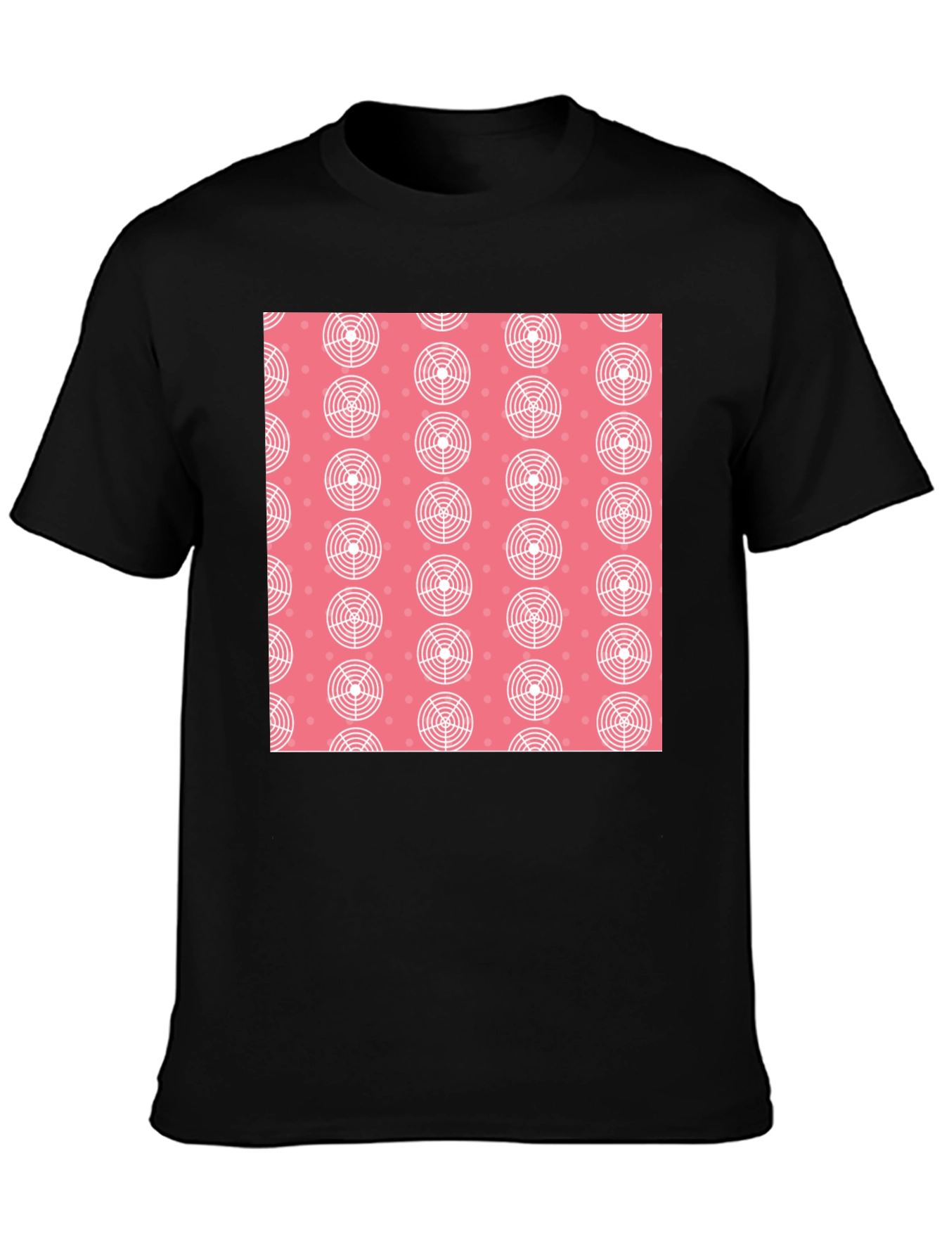 Modern Pattern Black T-Shirt