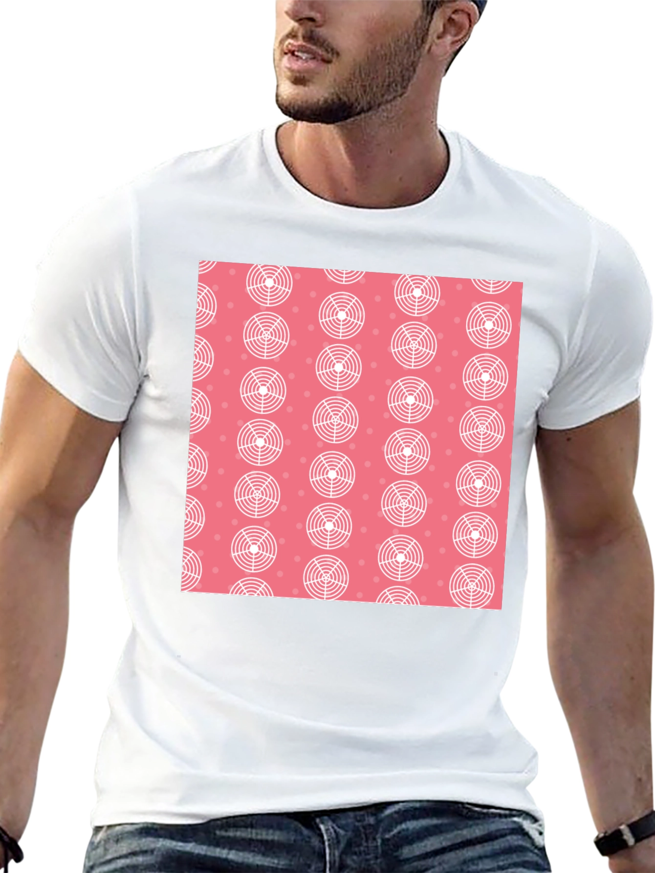 Modern Pattern Black T-Shirt