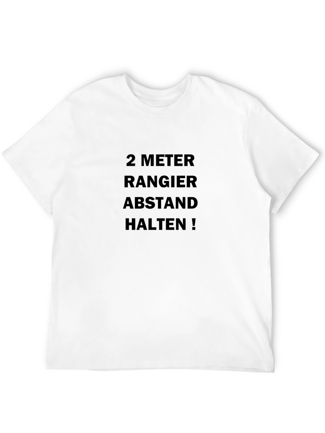 2 Meter Abstand Halten! Black T-Shirt