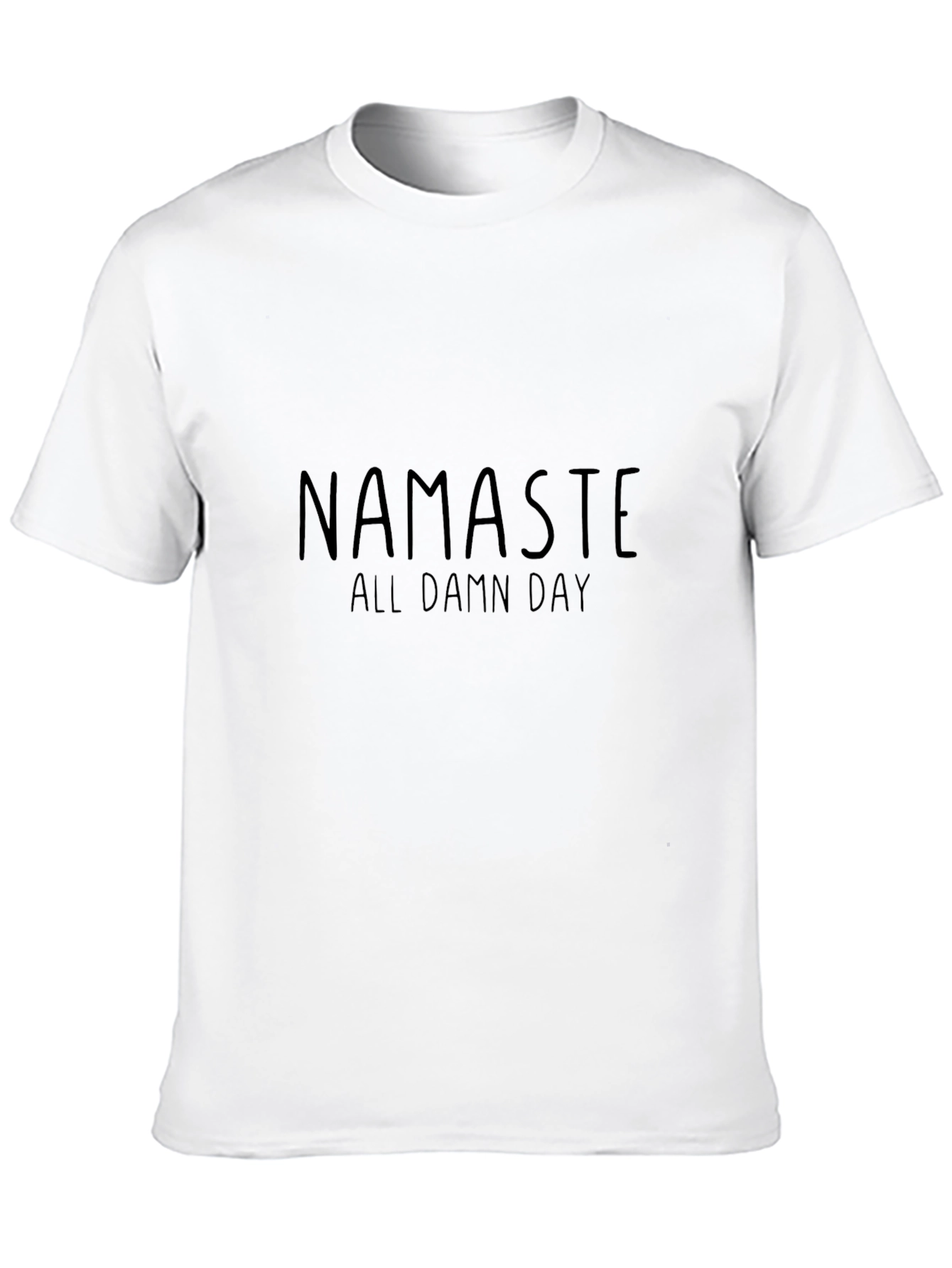 Namaste All Damn Day Black Graphic T-Shirt