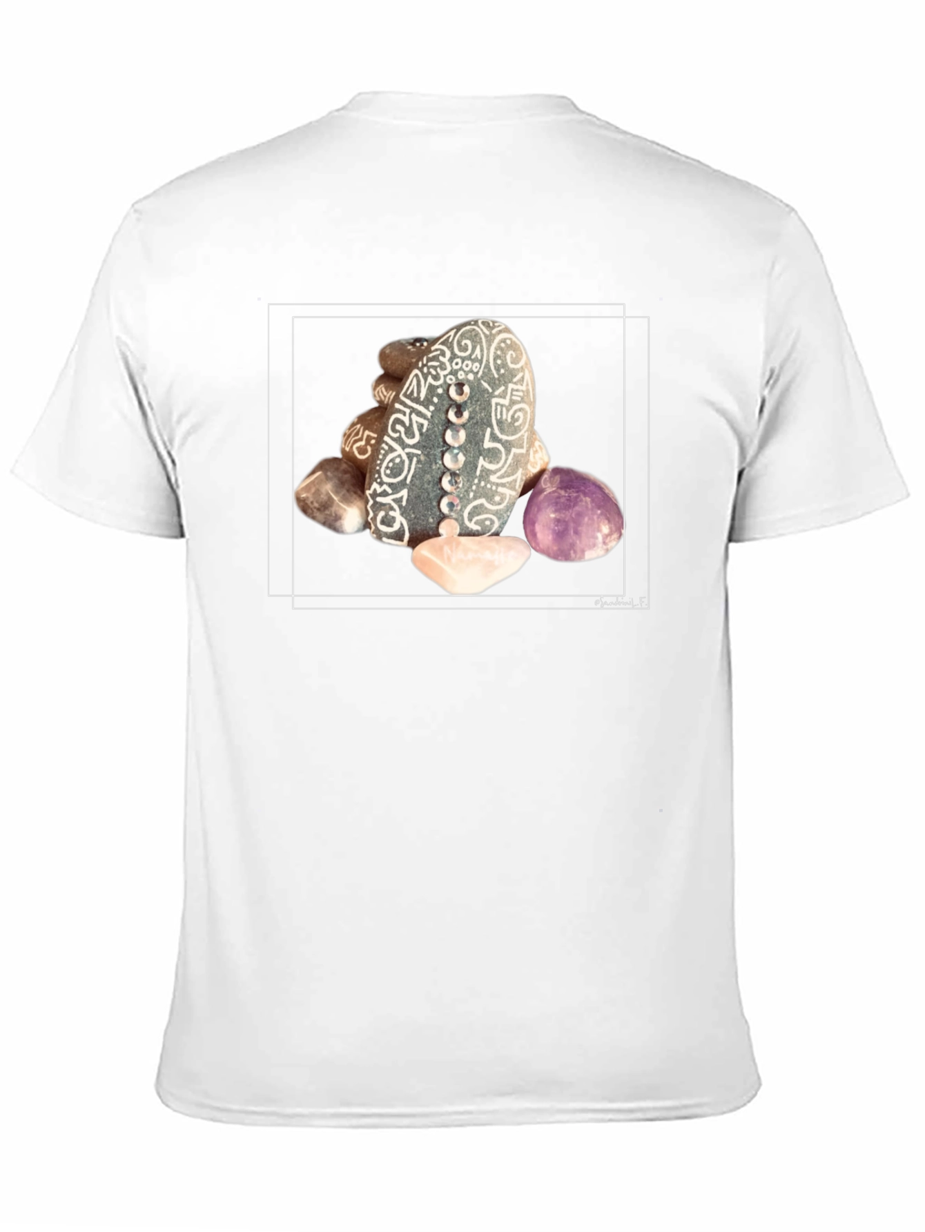 Mystic Stones Graphic T-Shirt - Artistic Zen Design