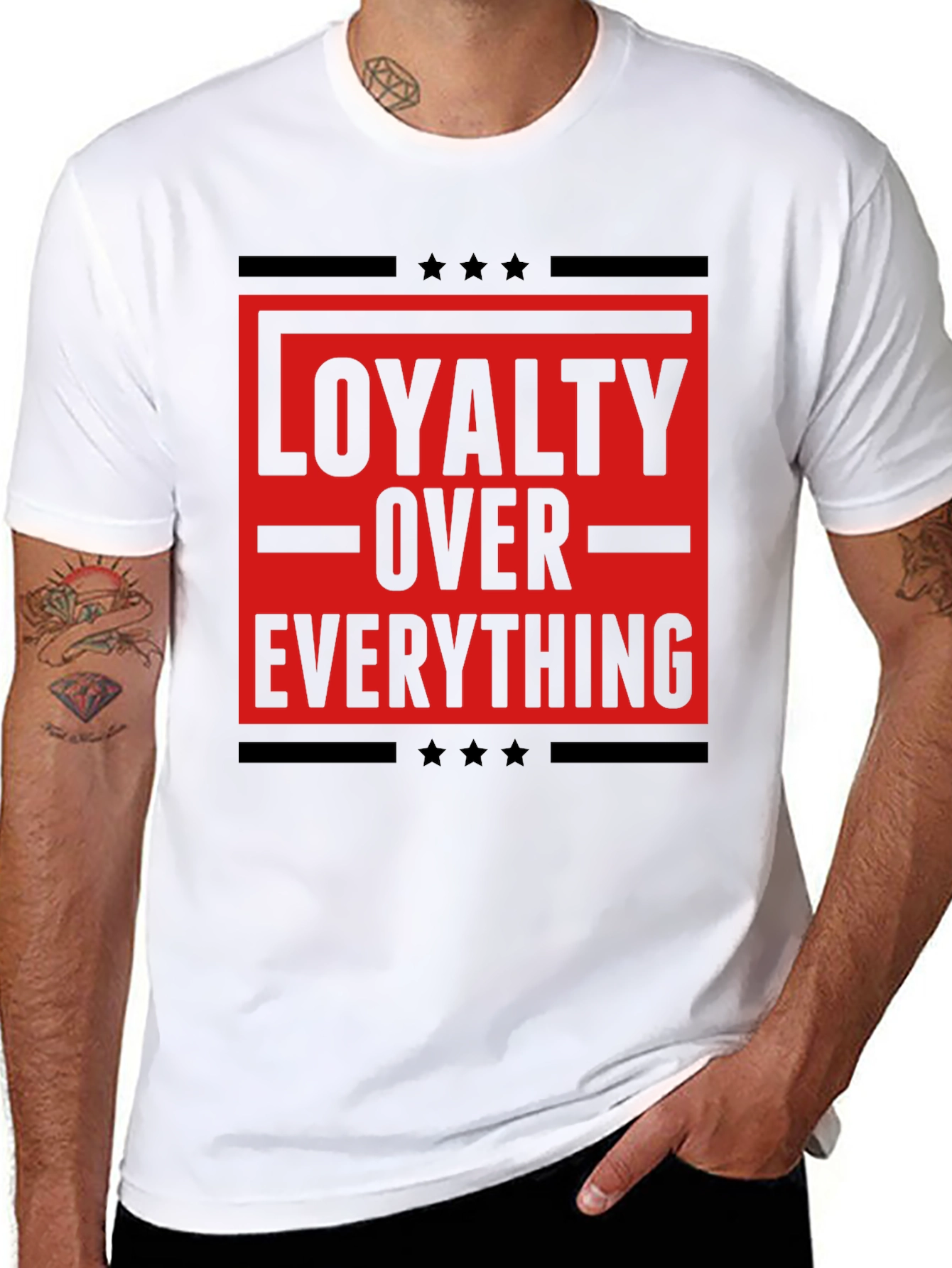 Loyalty Over Everything Graphic Tee - Mens Black T-Shirt