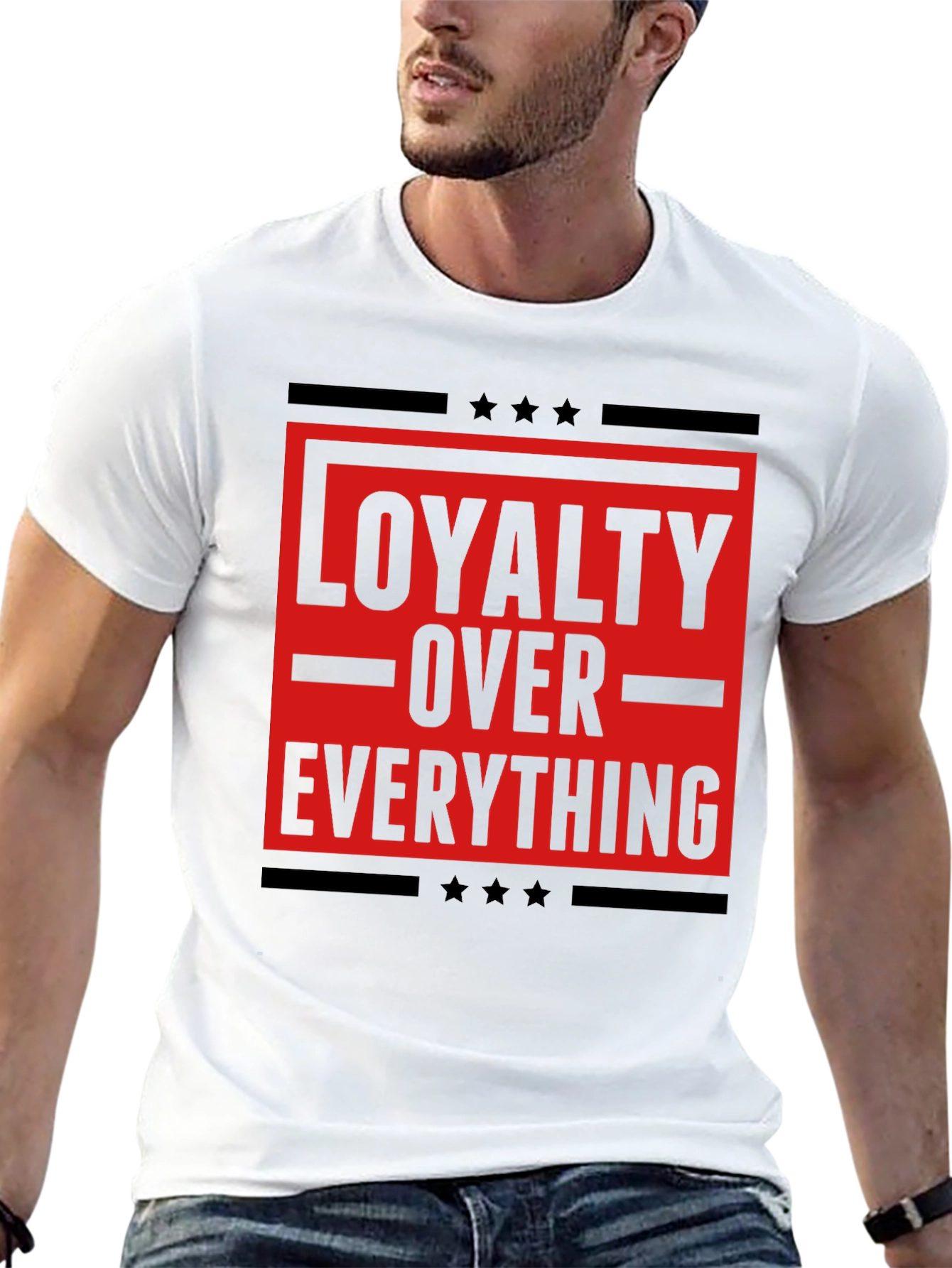 Loyalty Over Everything Graphic Tee - Mens Black T-Shirt