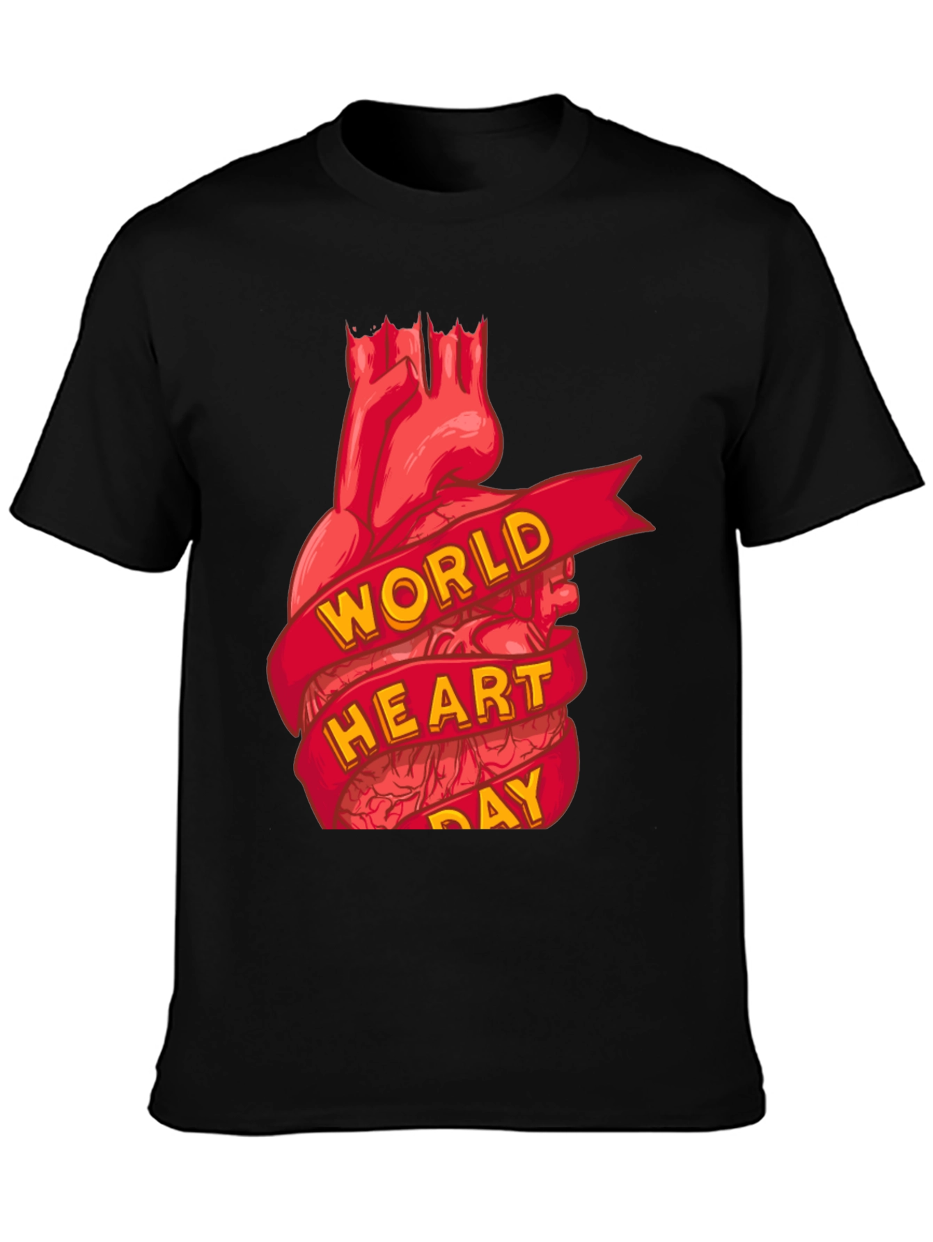 World Heart Day T-Shirt:  Anatomical Heart Tee
