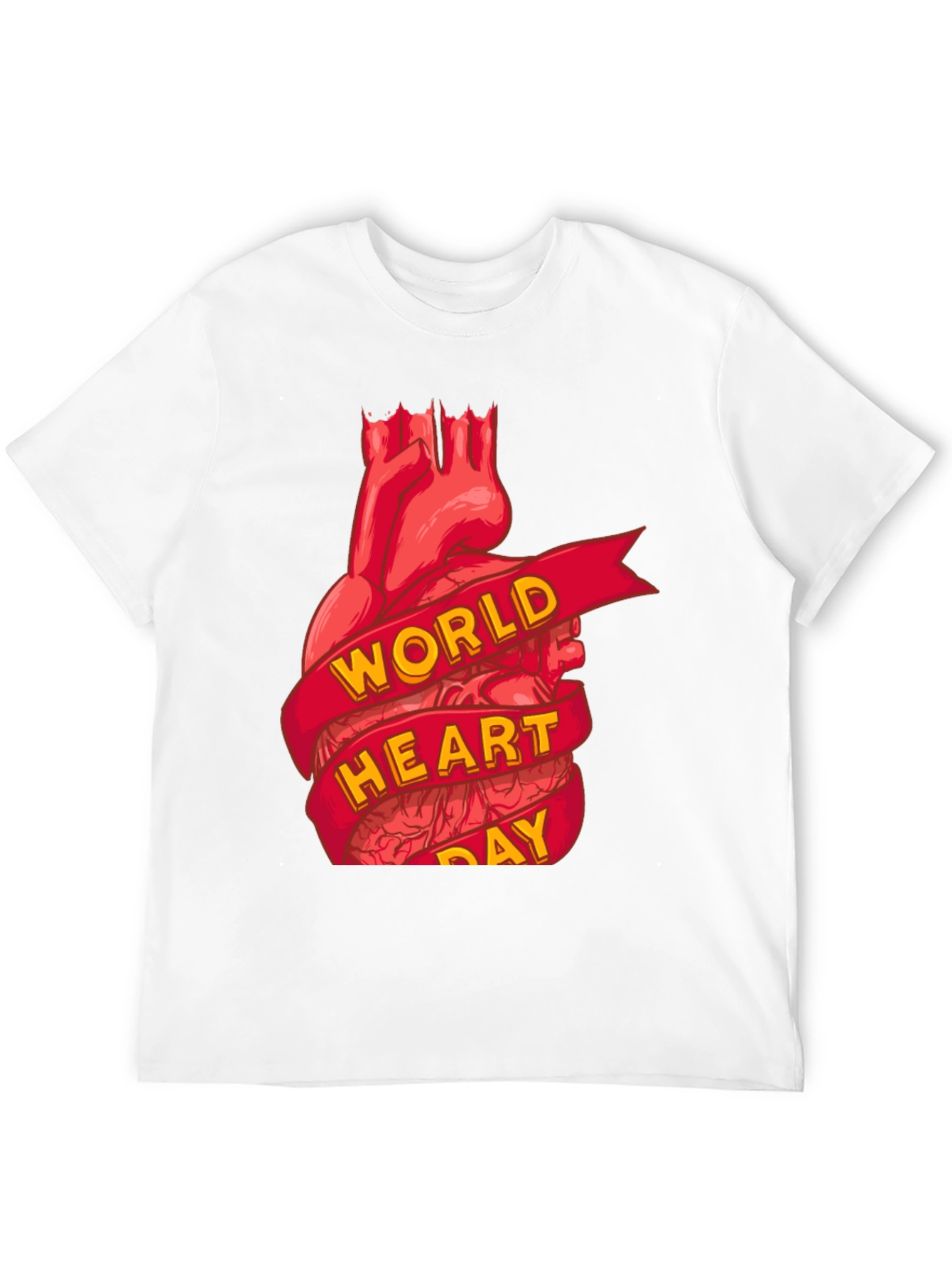 World Heart Day T-Shirt:  Anatomical Heart Tee