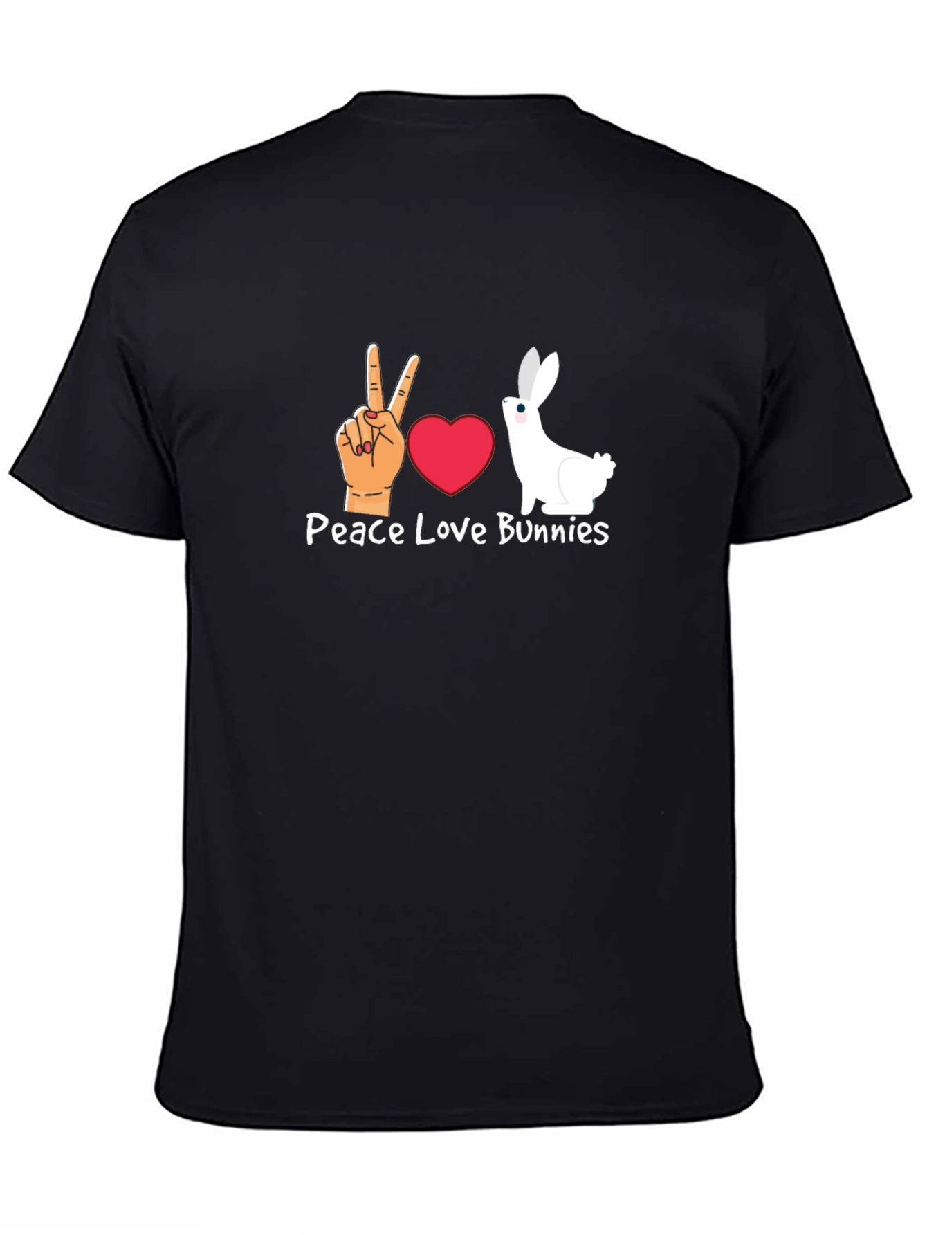 Peace Love Bunnies Graphic T-Shirt