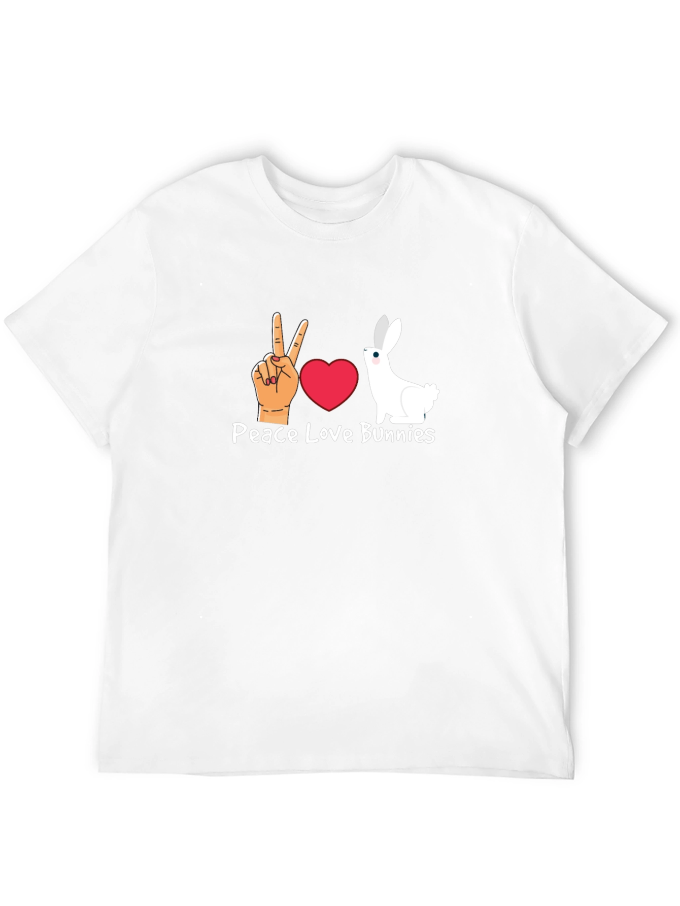 Peace Love Bunnies Graphic T-Shirt