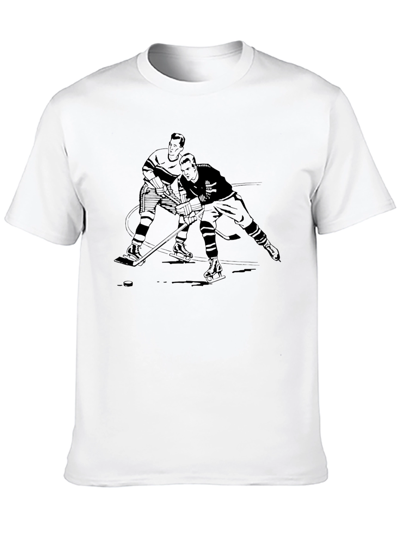 Hockey Player Graphic Tee - Classic Black