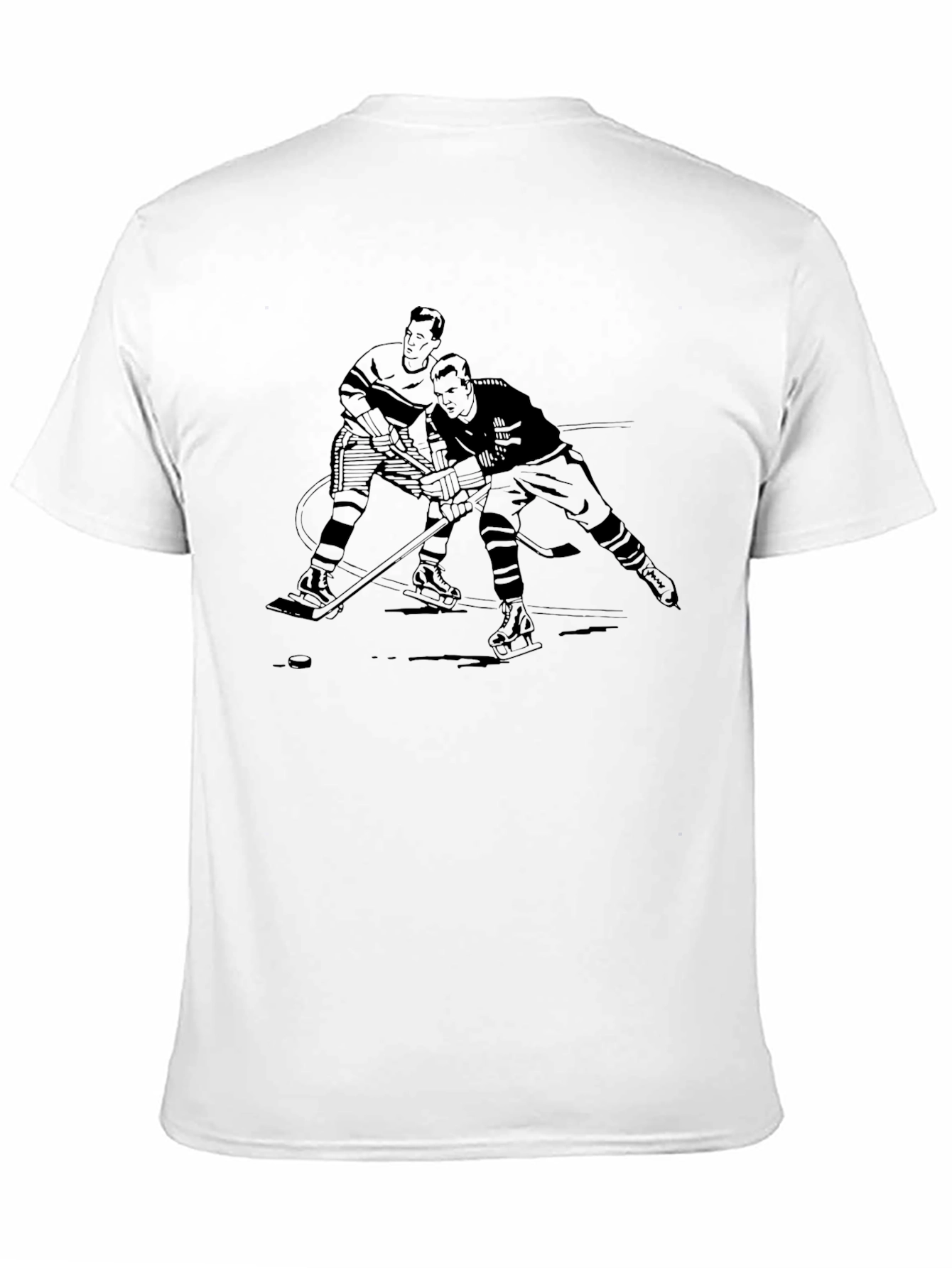 Hockey Player Graphic Tee - Classic Black