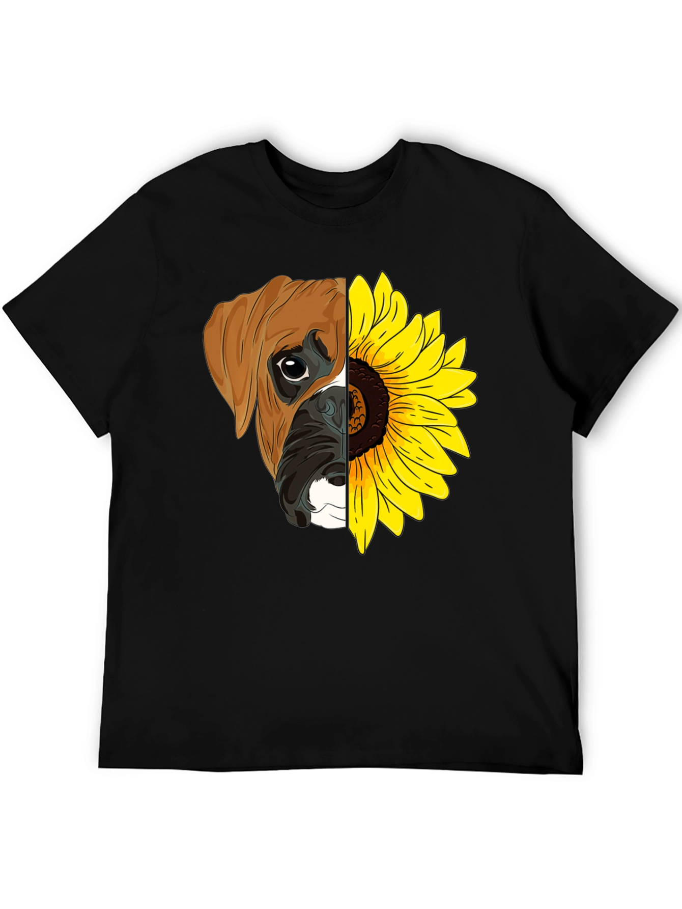 Dog & Sunflower Graphic T-Shirt